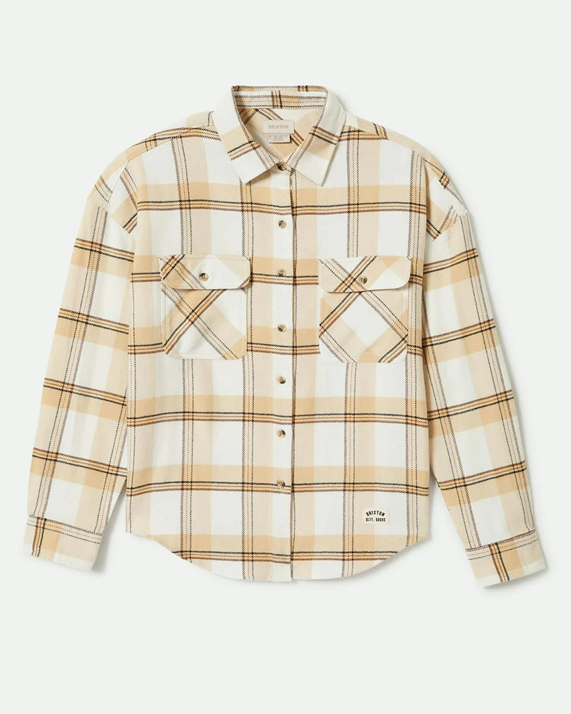 Bowery Classic Flannel - Off White/Semolina/Washed Copper Plaid - Image 2