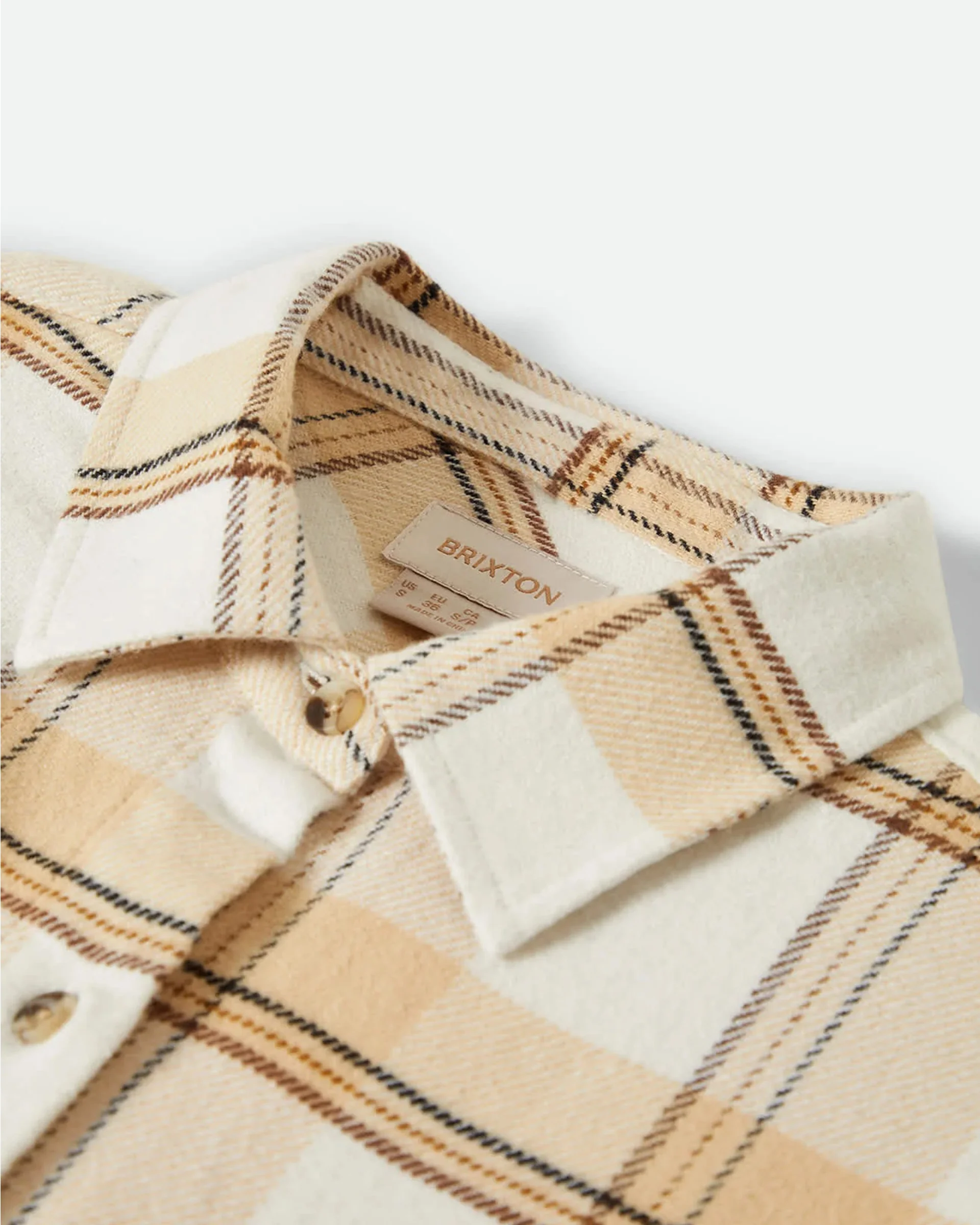 Bowery Classic Flannel - Off White/Semolina/Washed Copper Plaid - Image 6