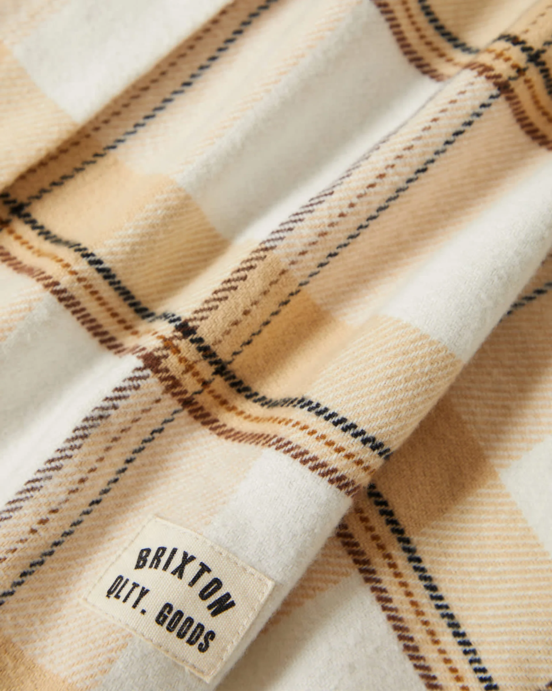 Bowery Classic Flannel - Off White/Semolina/Washed Copper Plaid - Image 8