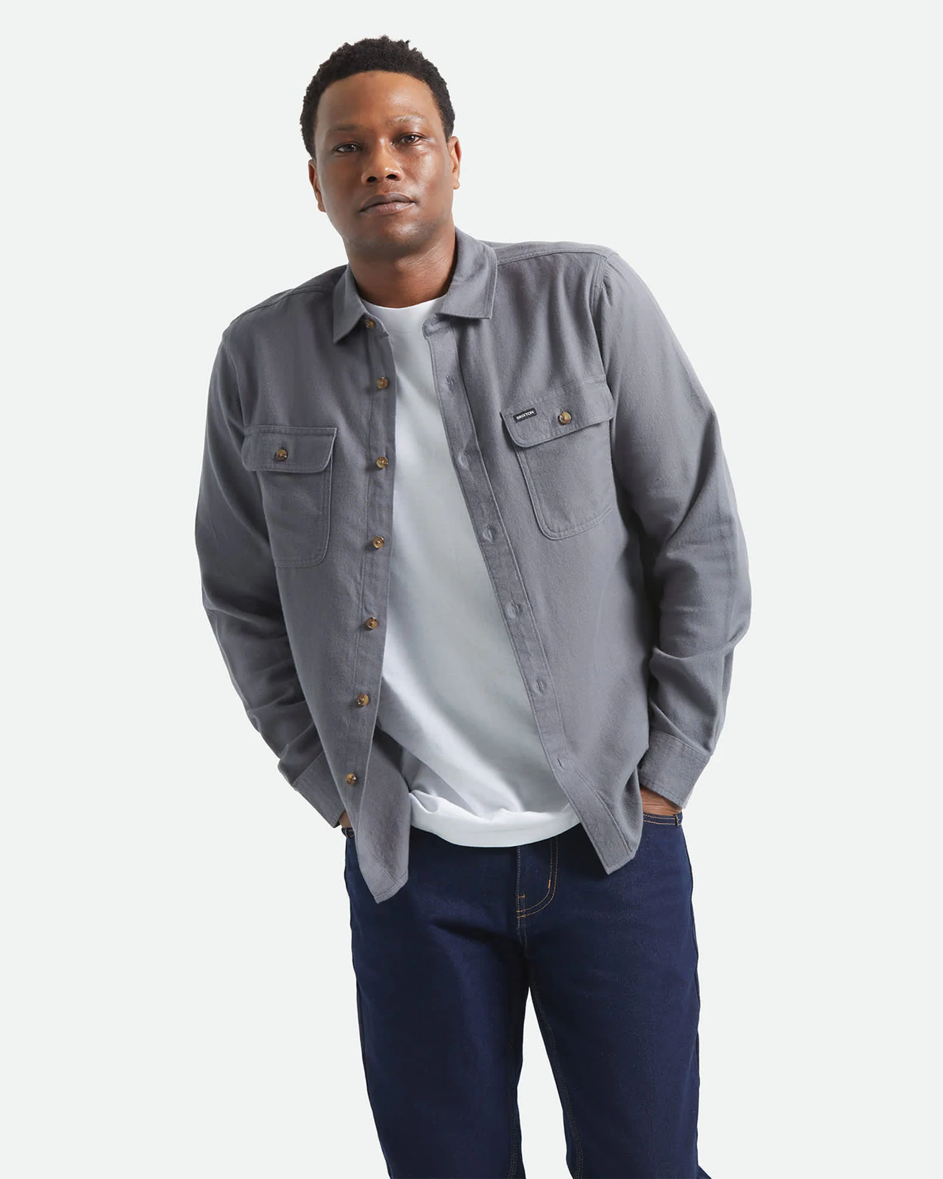 Bowery Lightweight Ultra Soft Flannel - Future Grey - Image 2