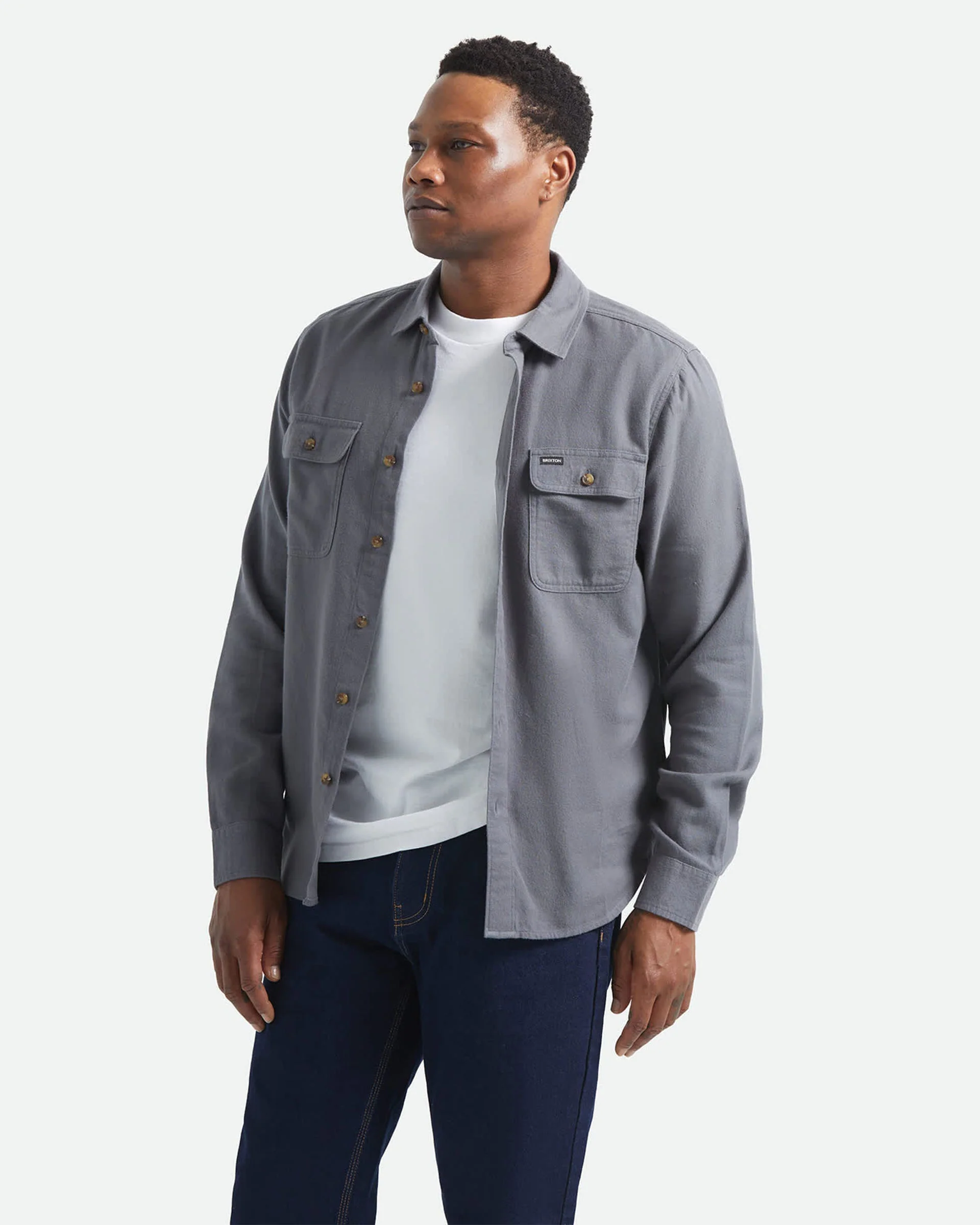 Bowery Lightweight Ultra Soft Flannel - Future Grey - Image 5