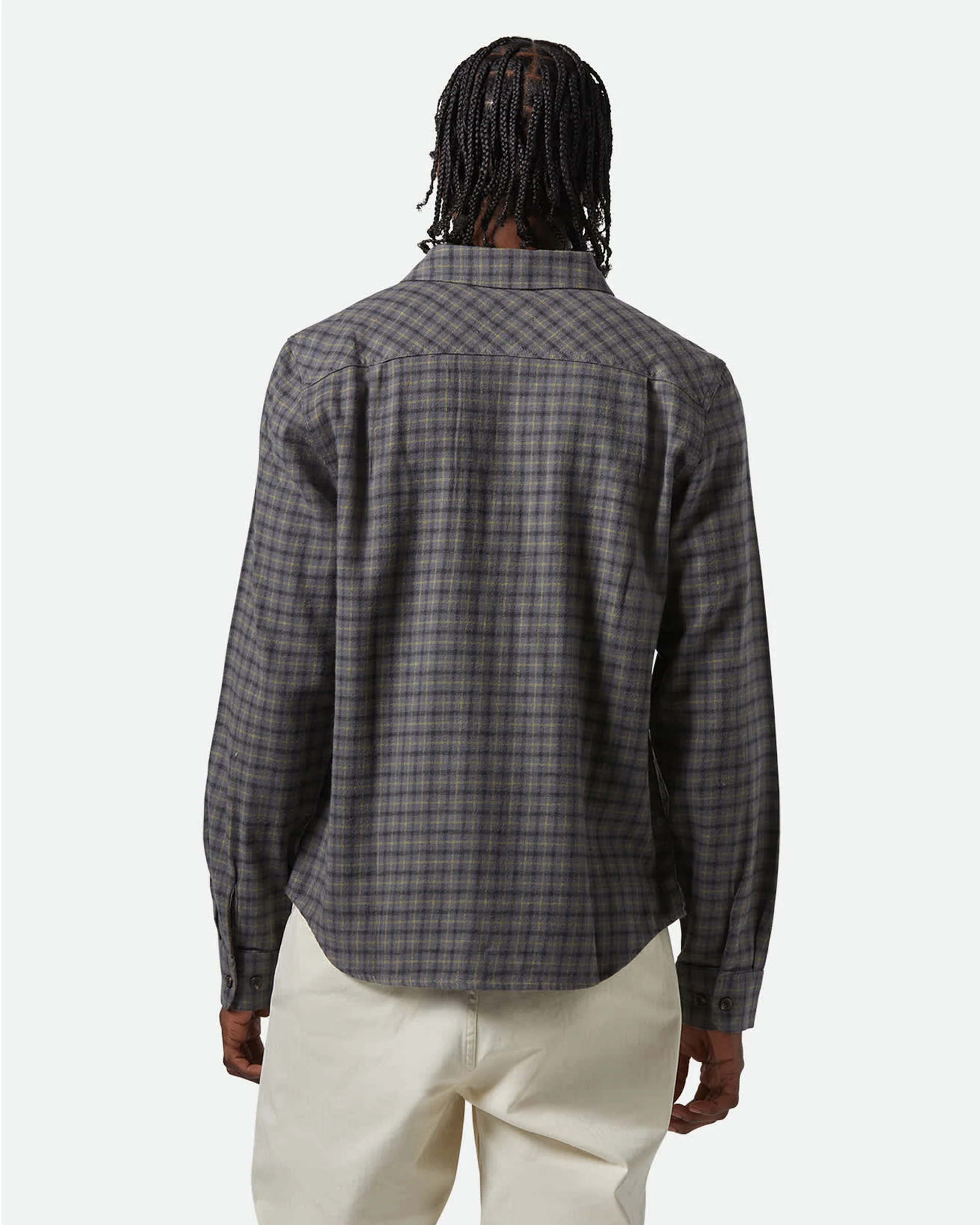 Bowery Lightweight Ultra Soft L/S Flannel - Charcoal/Ray/Flower/Black - Image 4