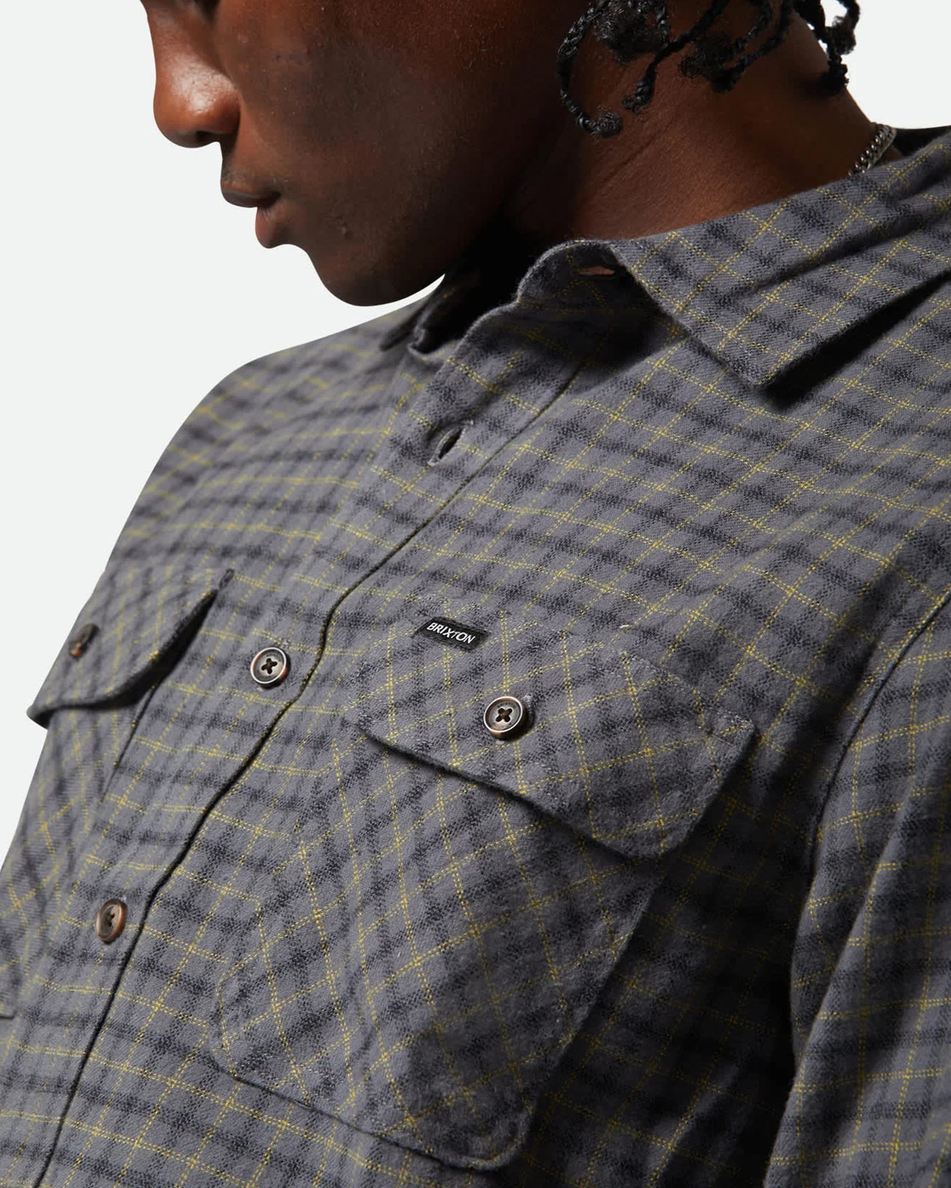 Bowery Lightweight Ultra Soft L/S Flannel - Charcoal/Ray/Flower/Black - Image 5