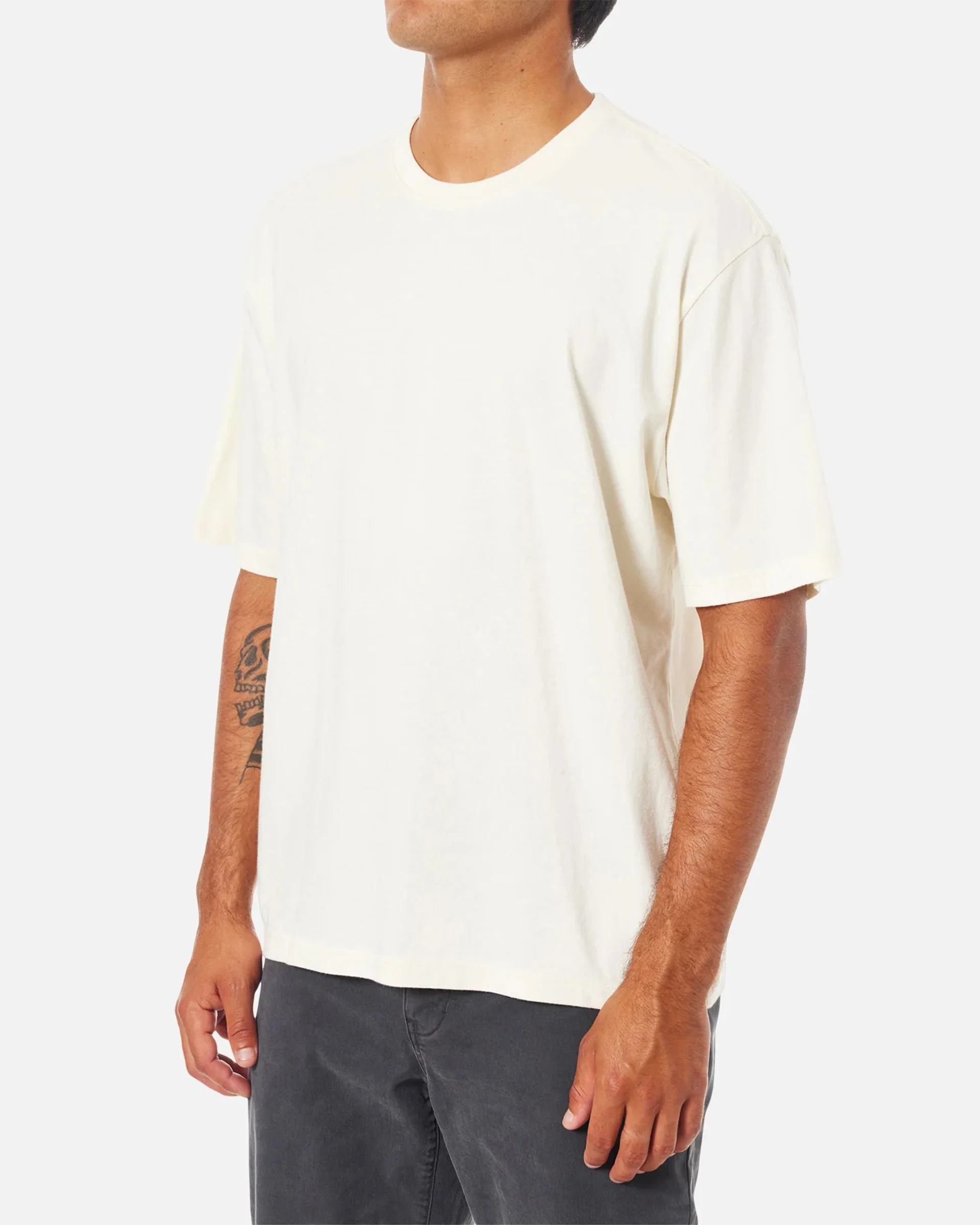 Box Fit Heritage S/S T-Shirt - Vintage White - Image 4