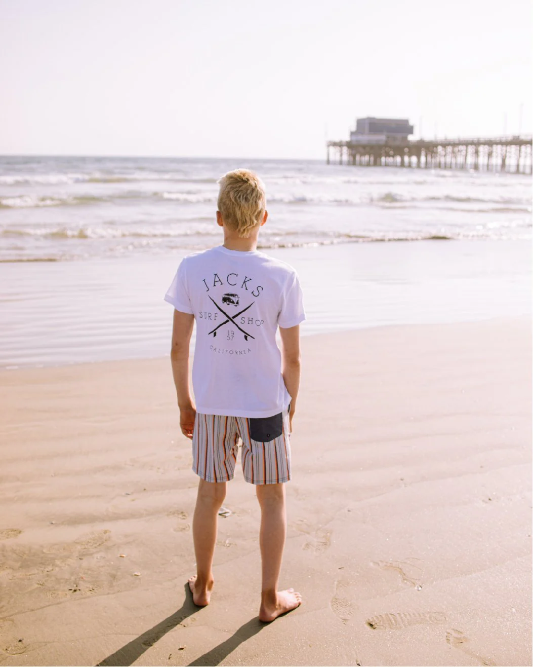 Boy's Bus Stop S/S T-Shirt - White - Image 4