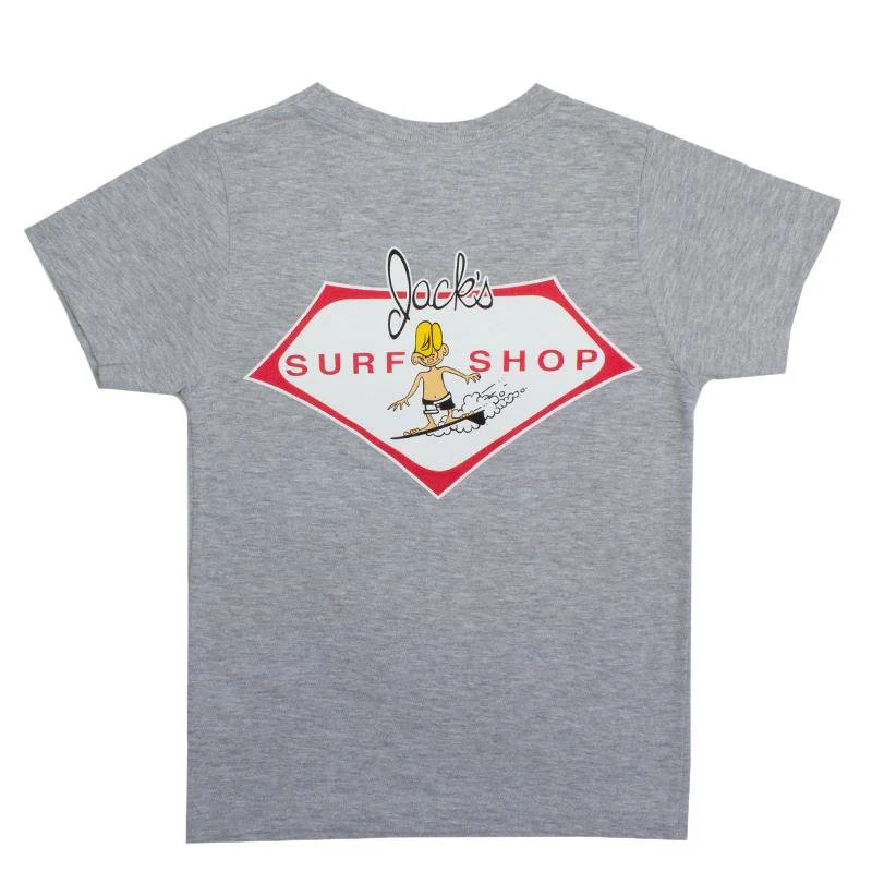Boys Little Dude S/S T-Shirt - Heather Grey