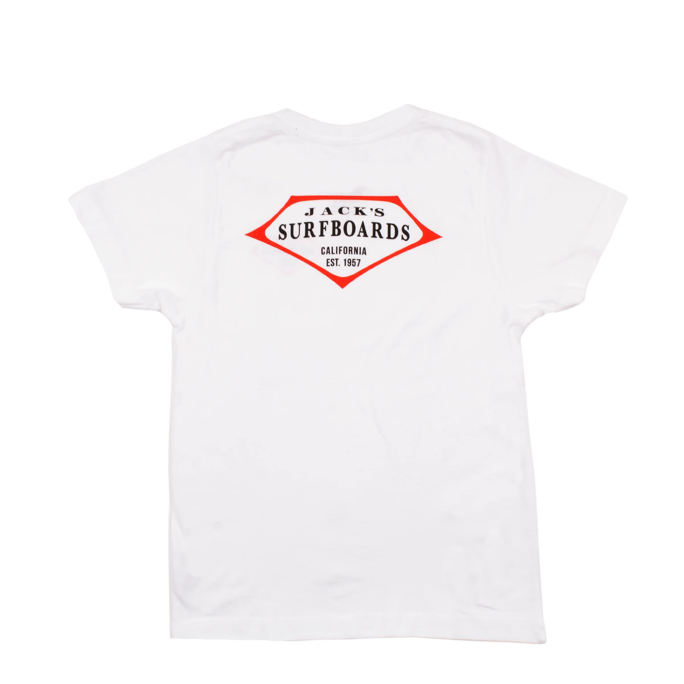 Youth Retro Lam S/S T-Shirt - White/Red Logo - Image 4