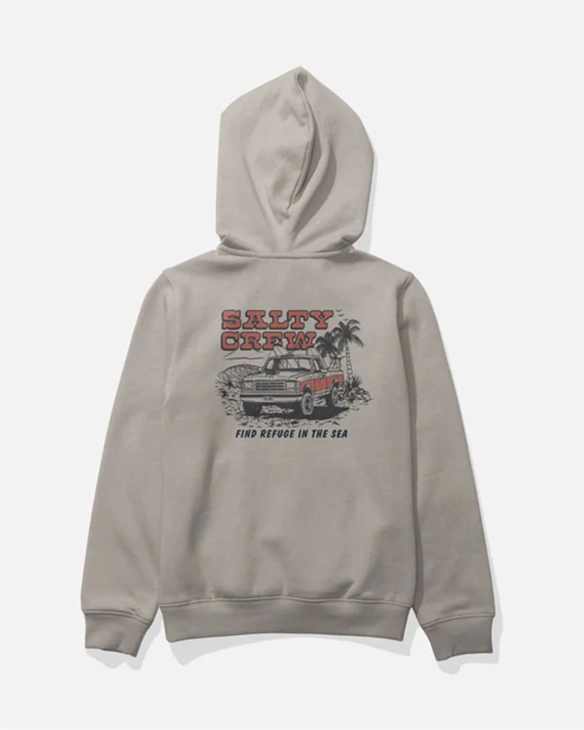 Boy's Truck Stop Fleece Hoodie - Stone