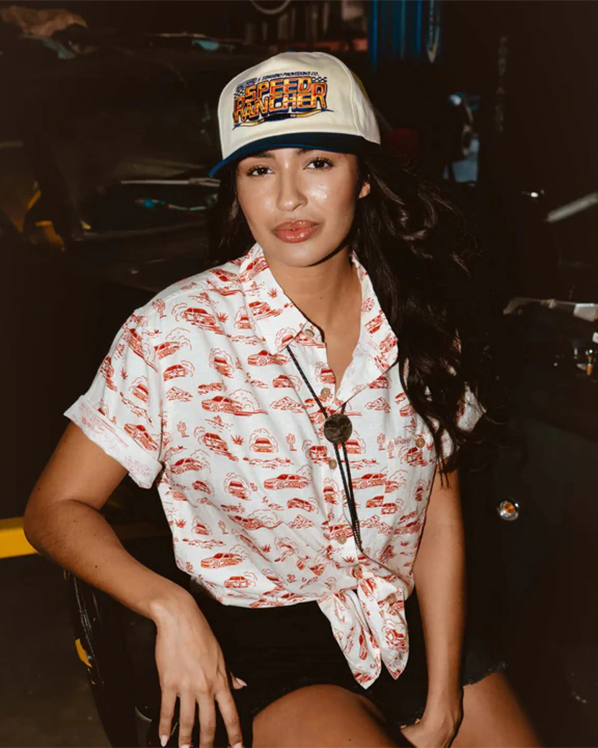Brad Perez x Sendero City Slicker Button Up Shirt - Red Car Toile - Image 3