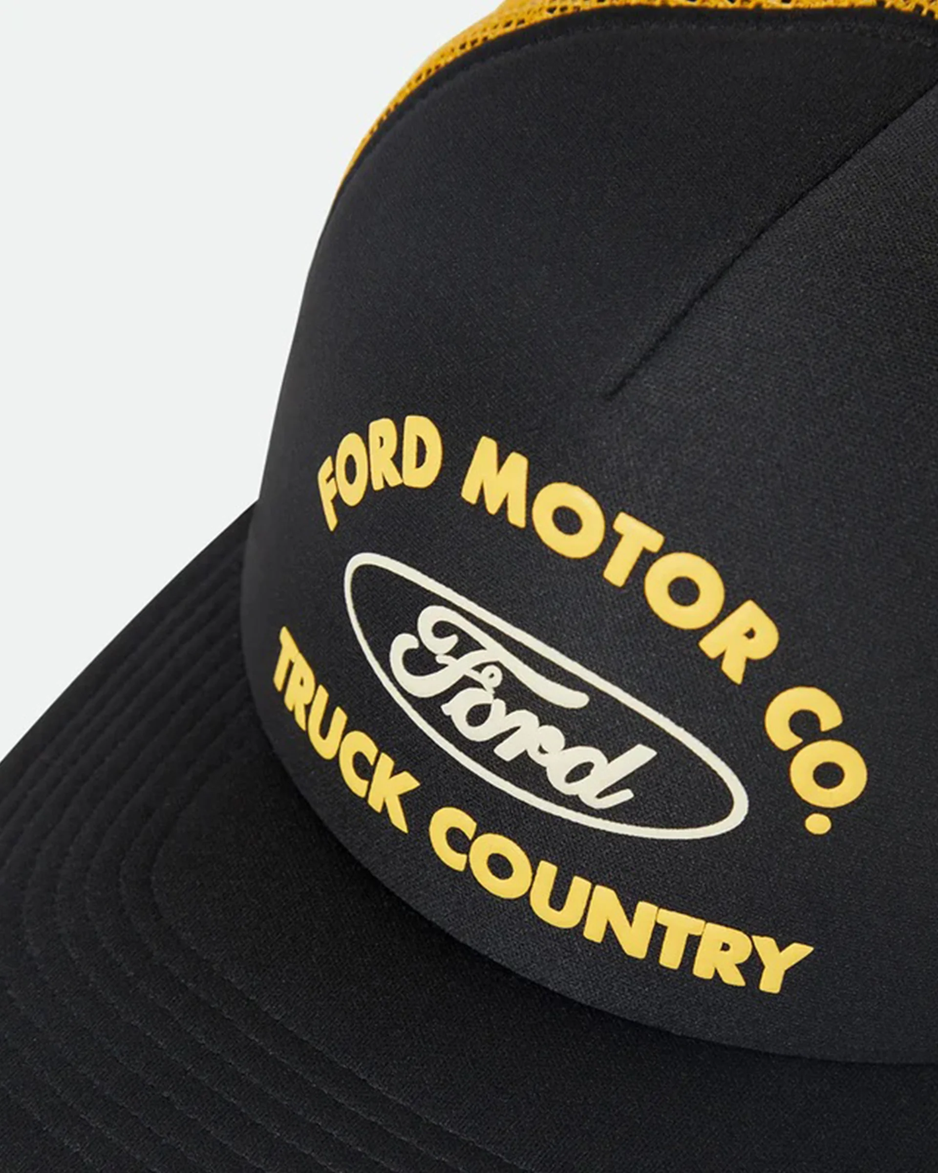 Brixton x Ford Built Tough Trucker Hat - Burnt Rubber/Empire Yellow - Image 2