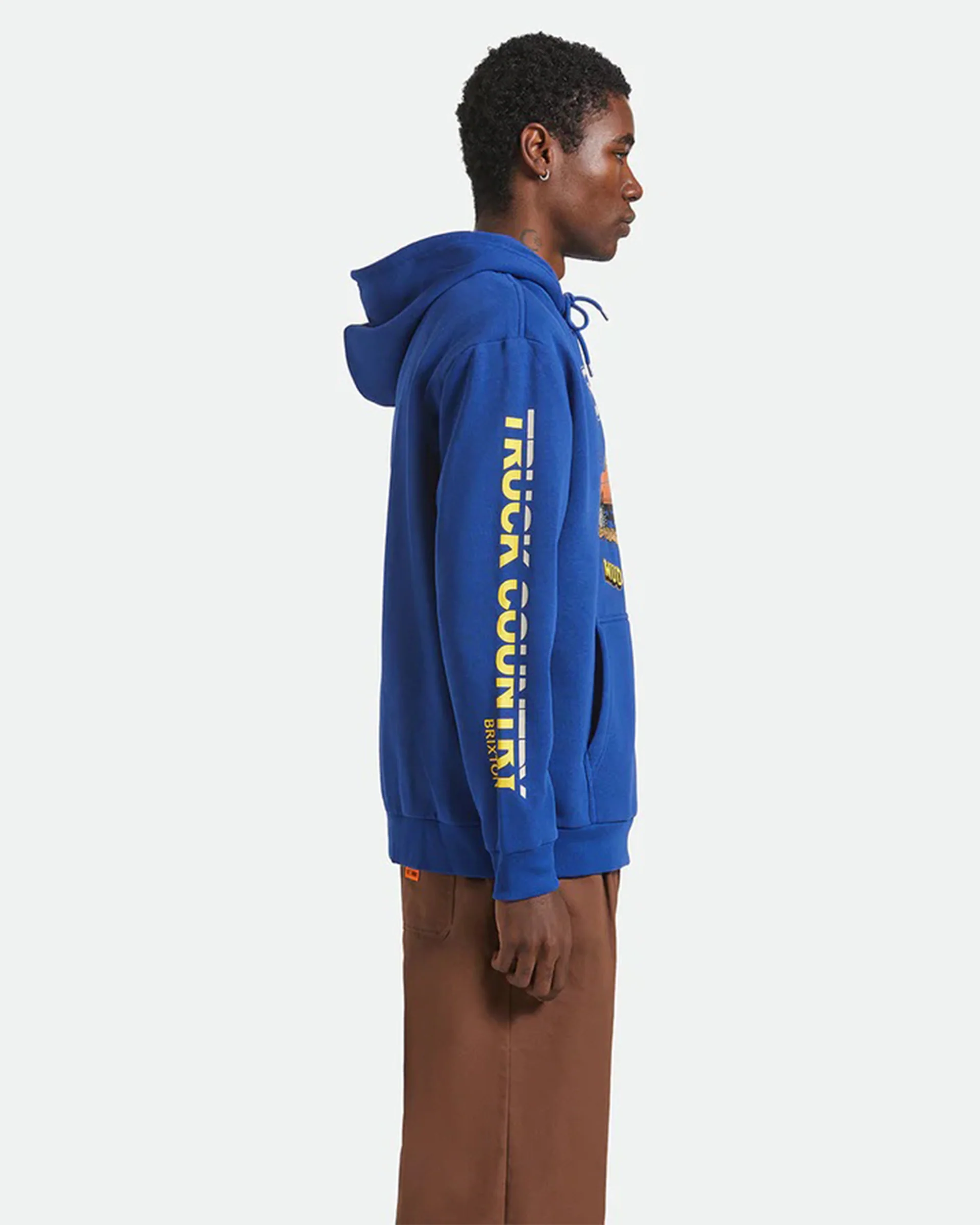 Brixton x Ford Mud Marathon Fleece Hoodie - Ford Blue - Image 3