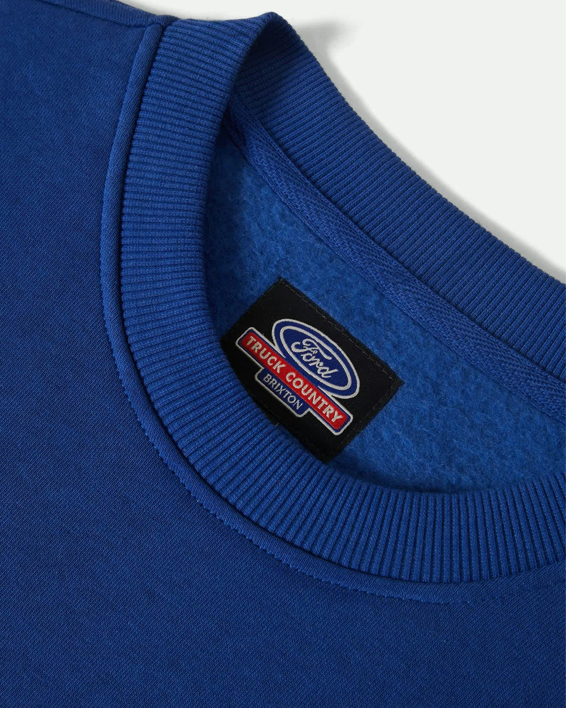 Brixton x Ford Number One Fleece Crewneck - Ford Blue - Image 2