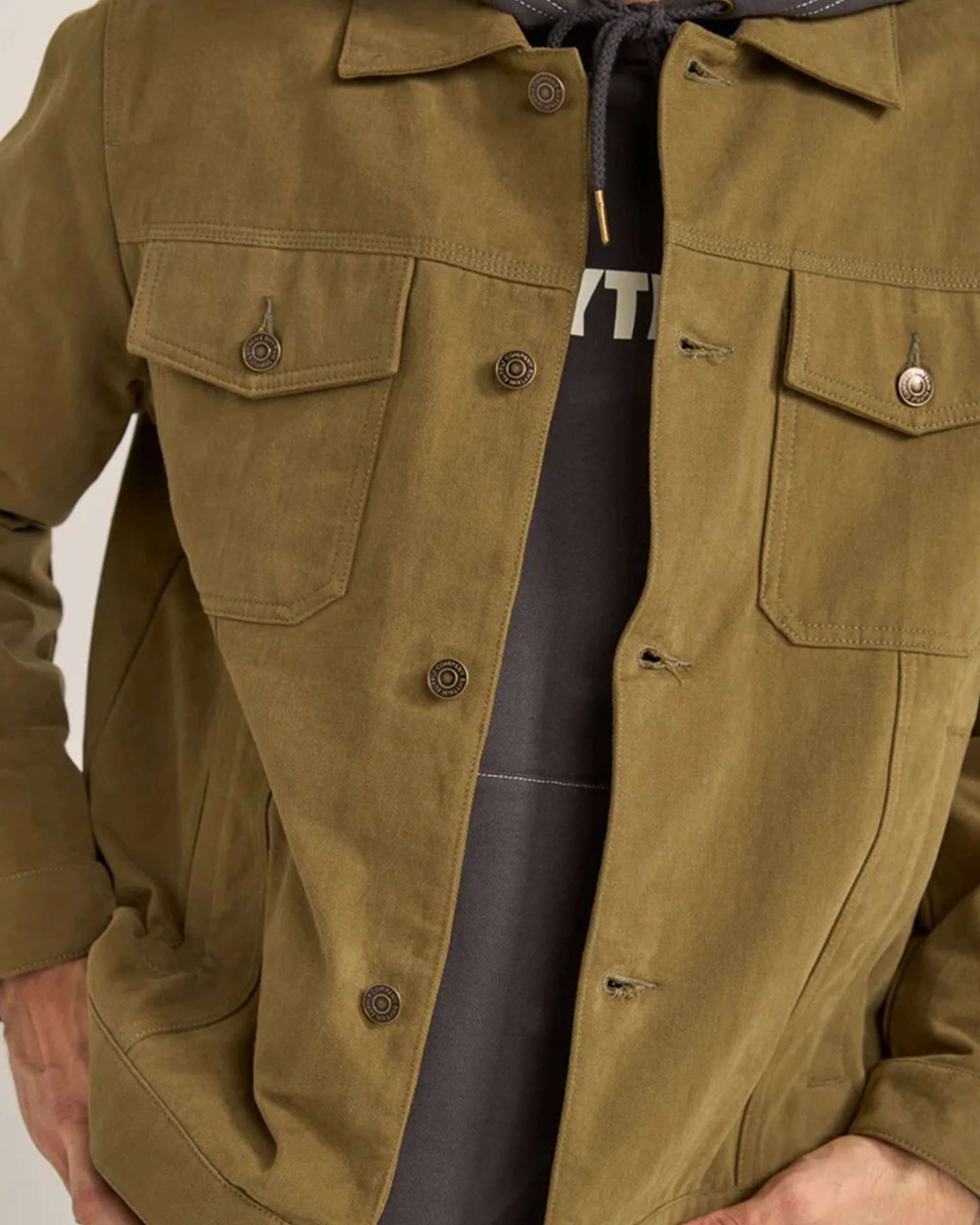Brushed Twill Trucker - Olive - Image 2