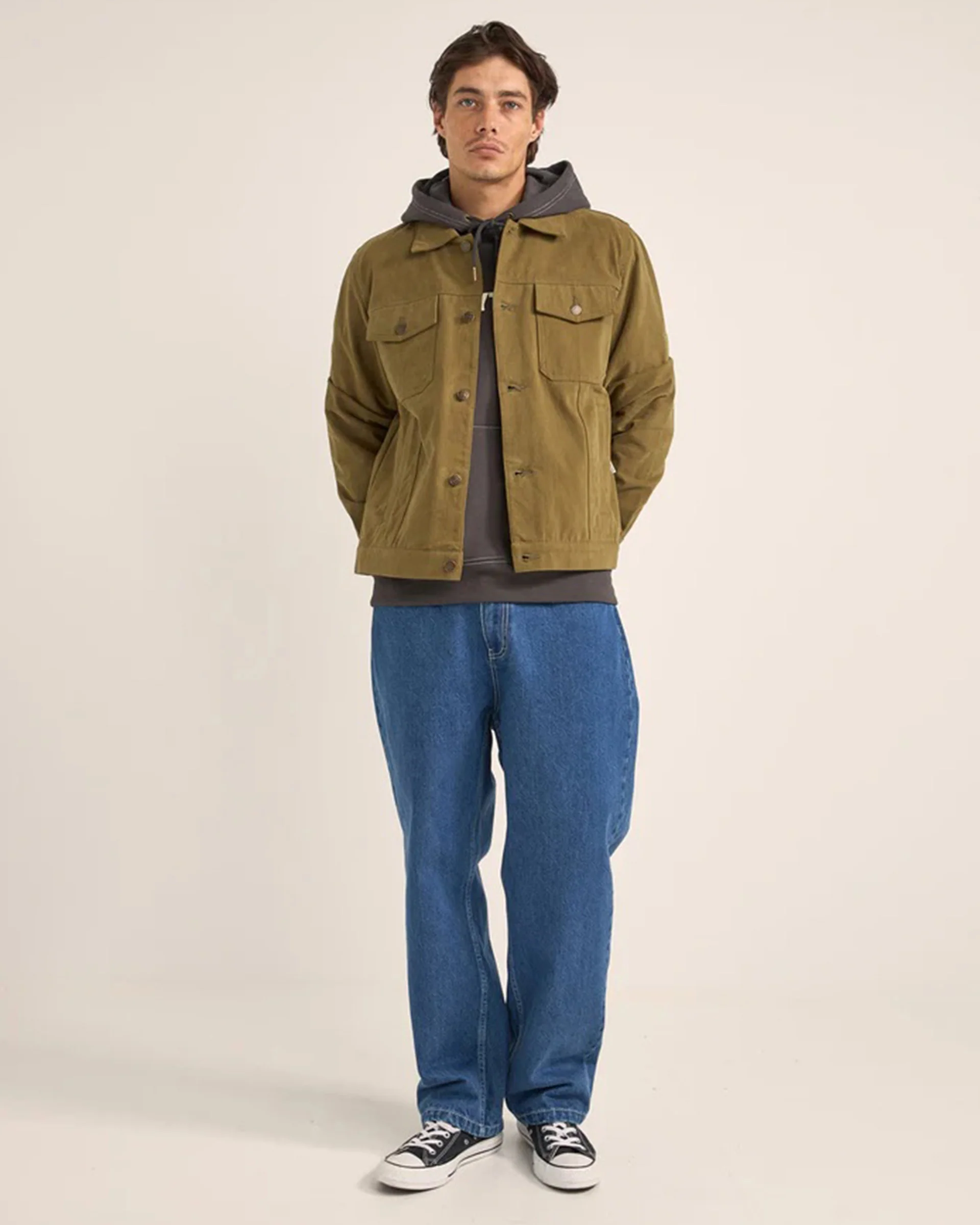 Brushed Twill Trucker - Olive - Image 4