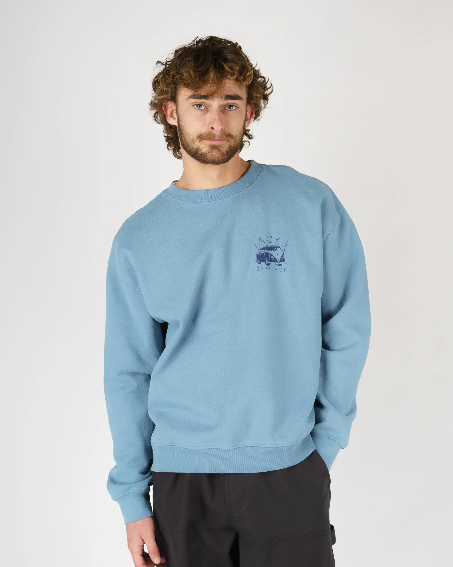 Bus Stop Heavyweight Crewneck - Blue - Image 2