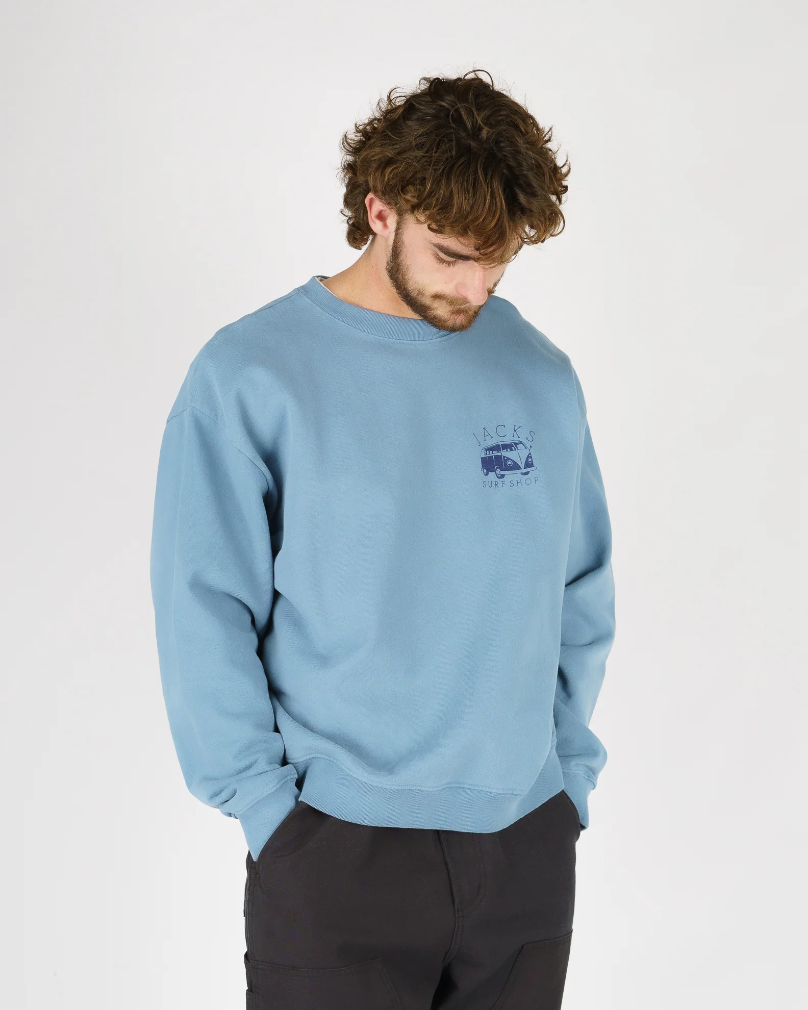 Bus Stop Heavyweight Crewneck - Blue - Image 3