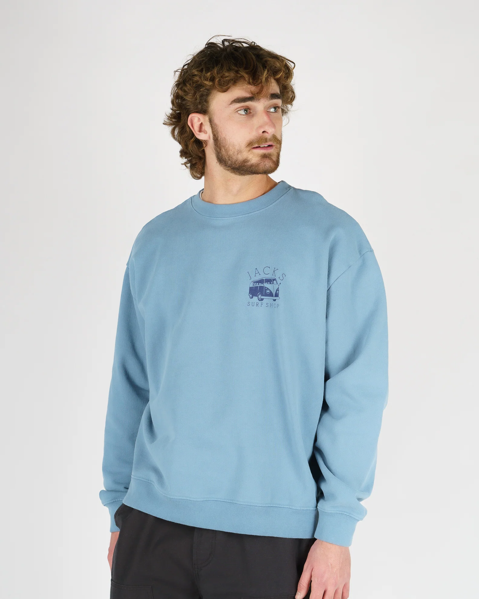 Bus Stop Heavyweight Crewneck - Blue - Image 4