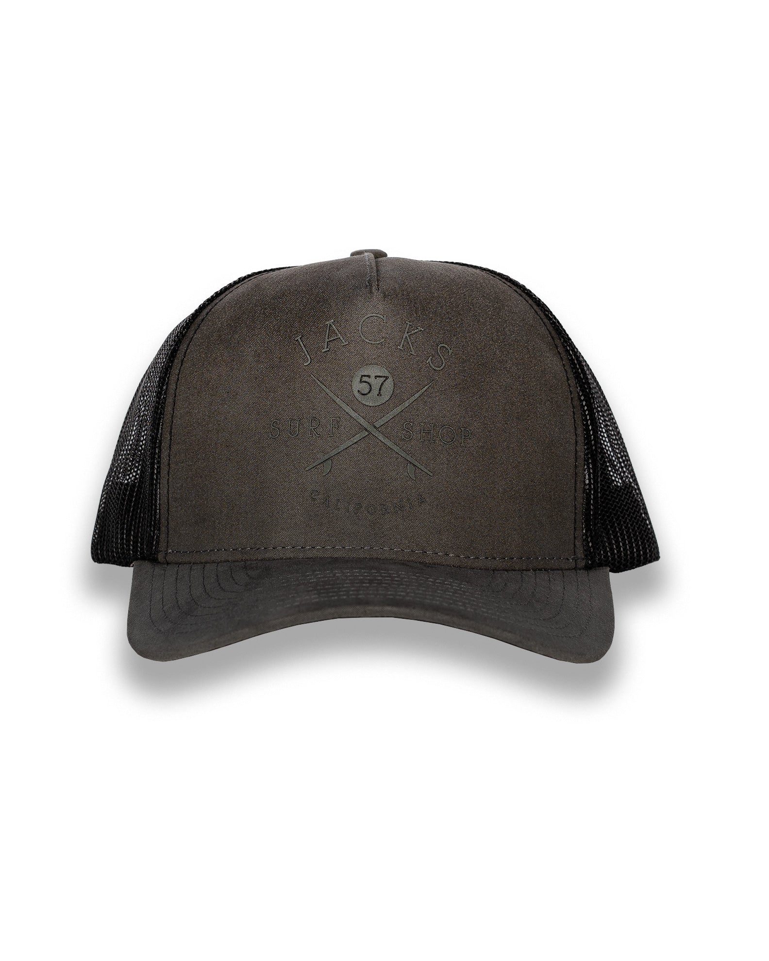 Bus Stop Suede Trucker Hat - Gray - Image 2