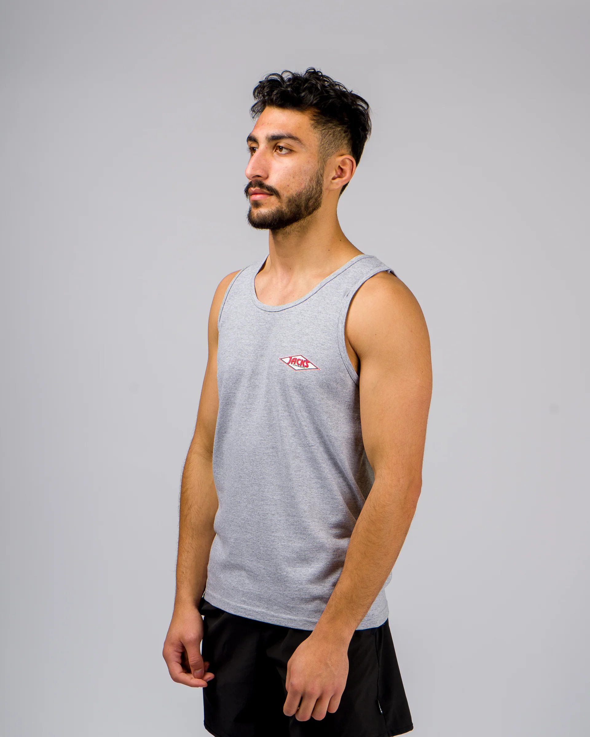 CA Diamond Transport Tank Top - Athletic Heather Grey - Image 4