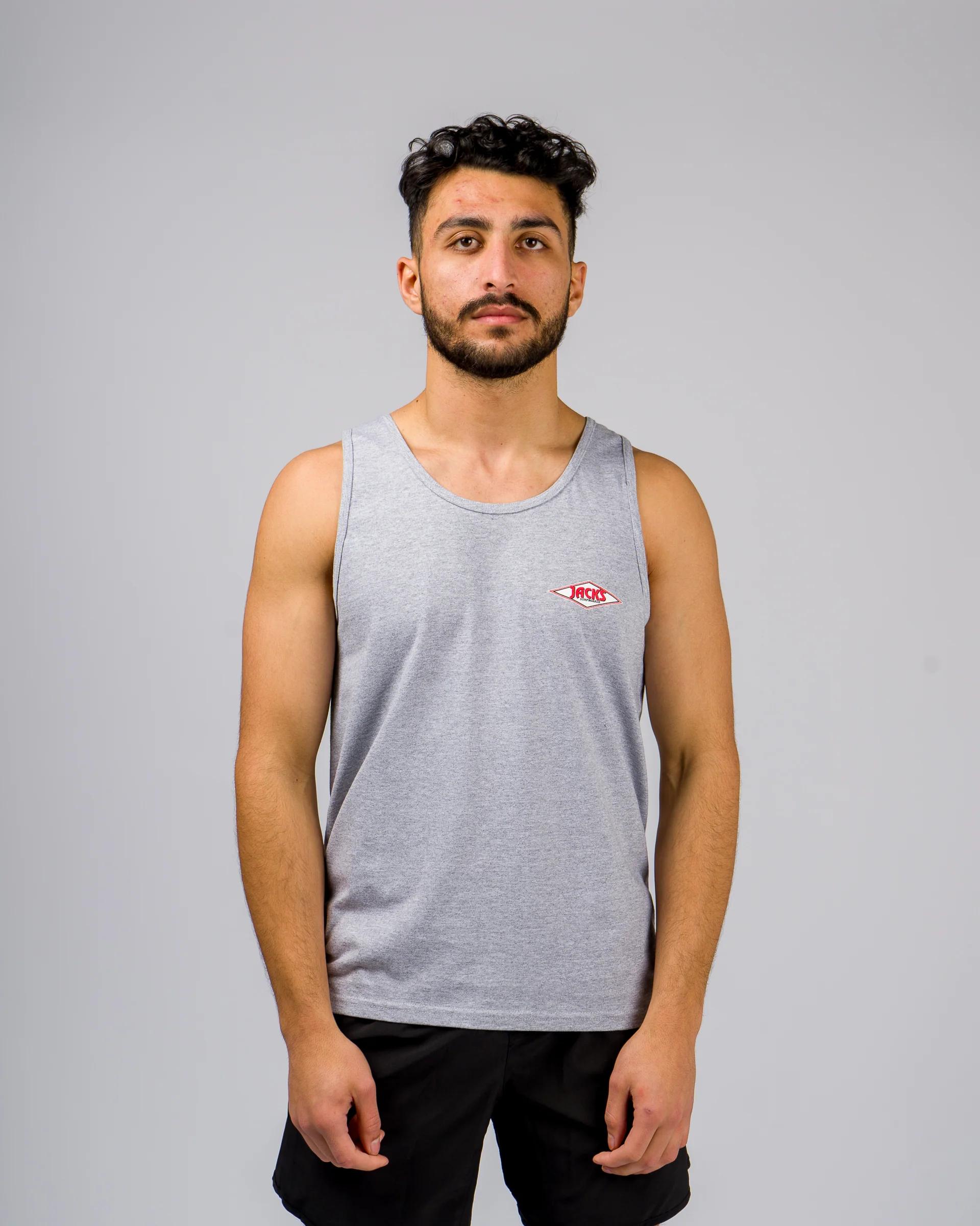 CA Diamond Transport Tank Top - Athletic Heather Grey - Image 5