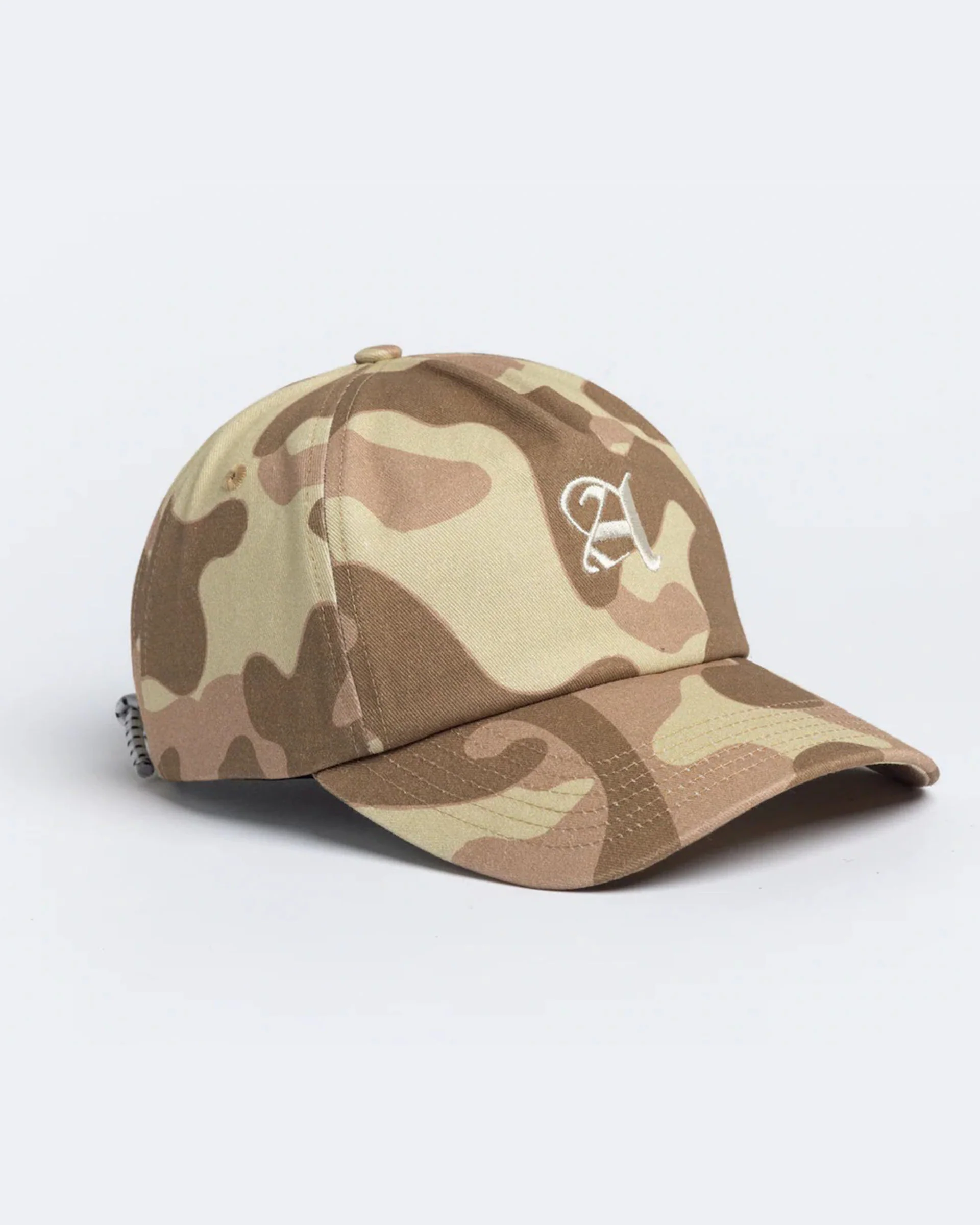 Camo 5 Panel Snapback Hat - Khaki