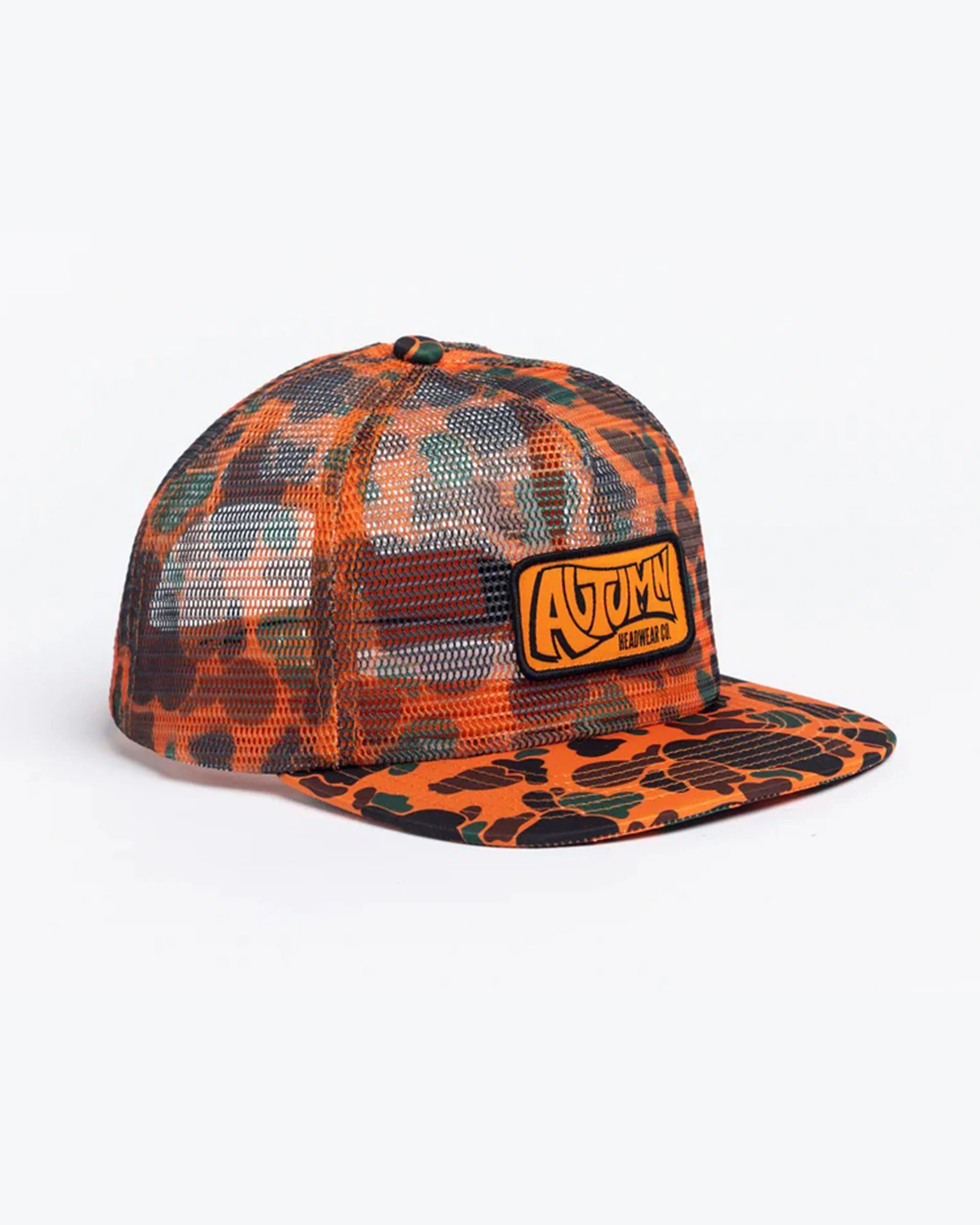 Camo Trucker Hat - Orange