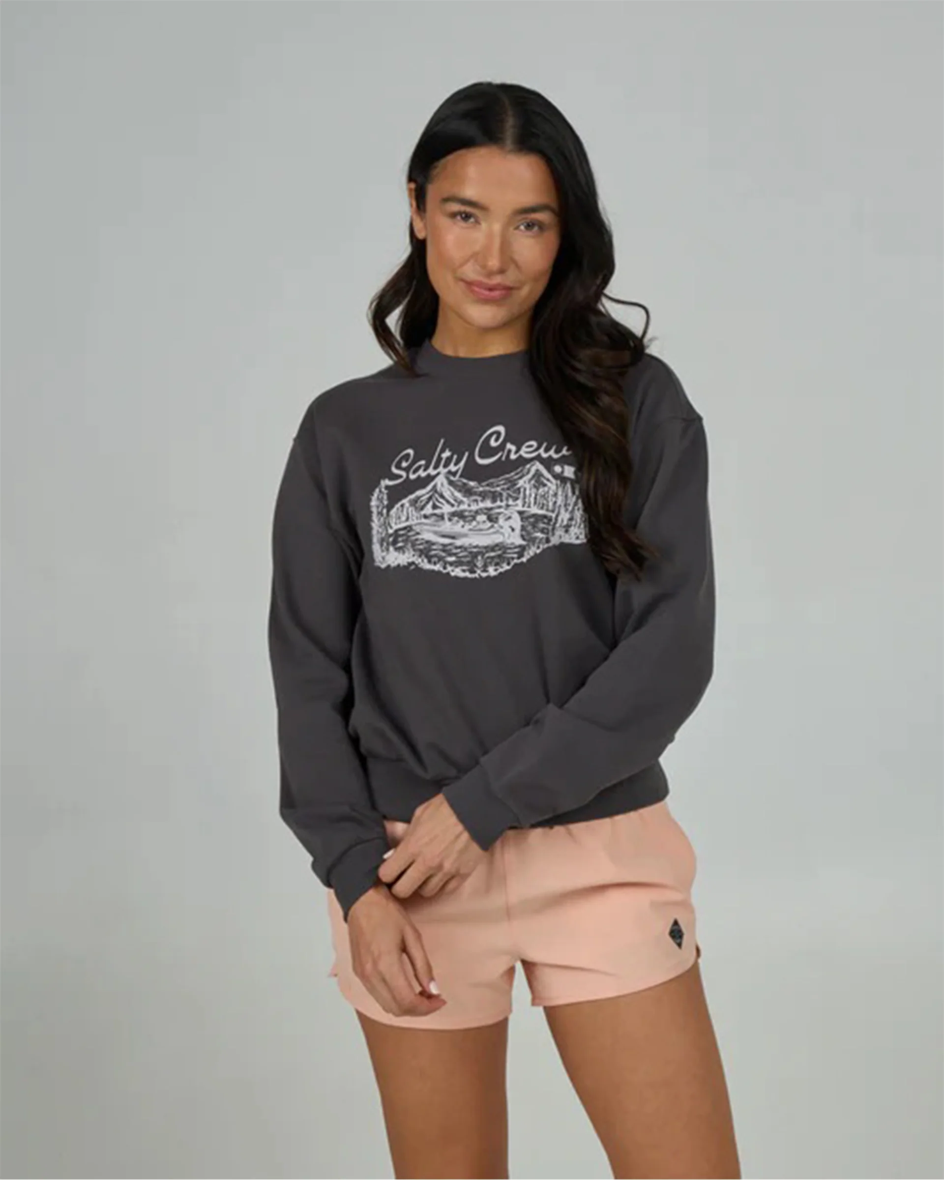 Camp Salty Crewneck - Charcoal
