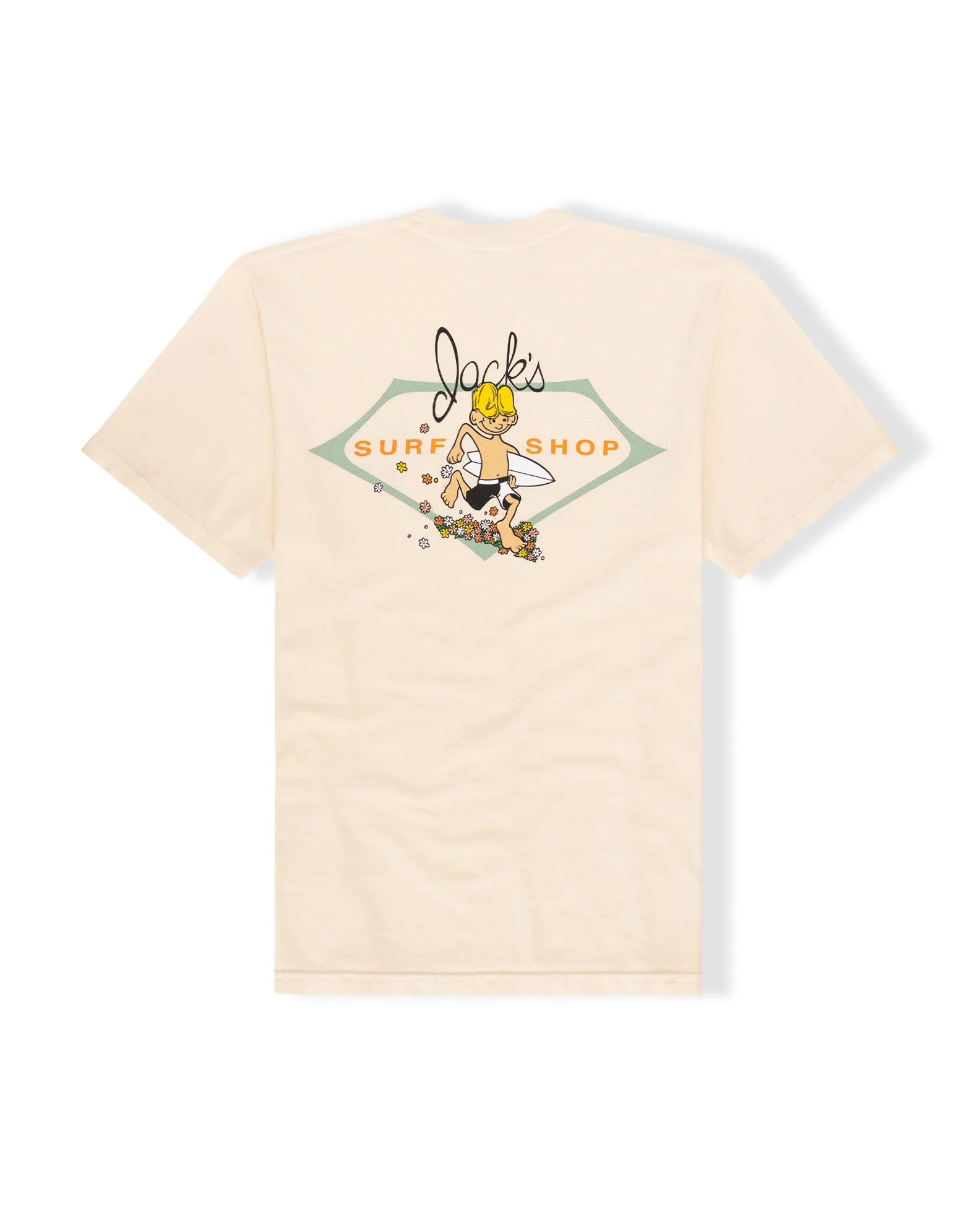 Canned Goods x Jack's Surfboards "Flower Power🌺" S/S T-Shirt - Limited Ivory - Image 3