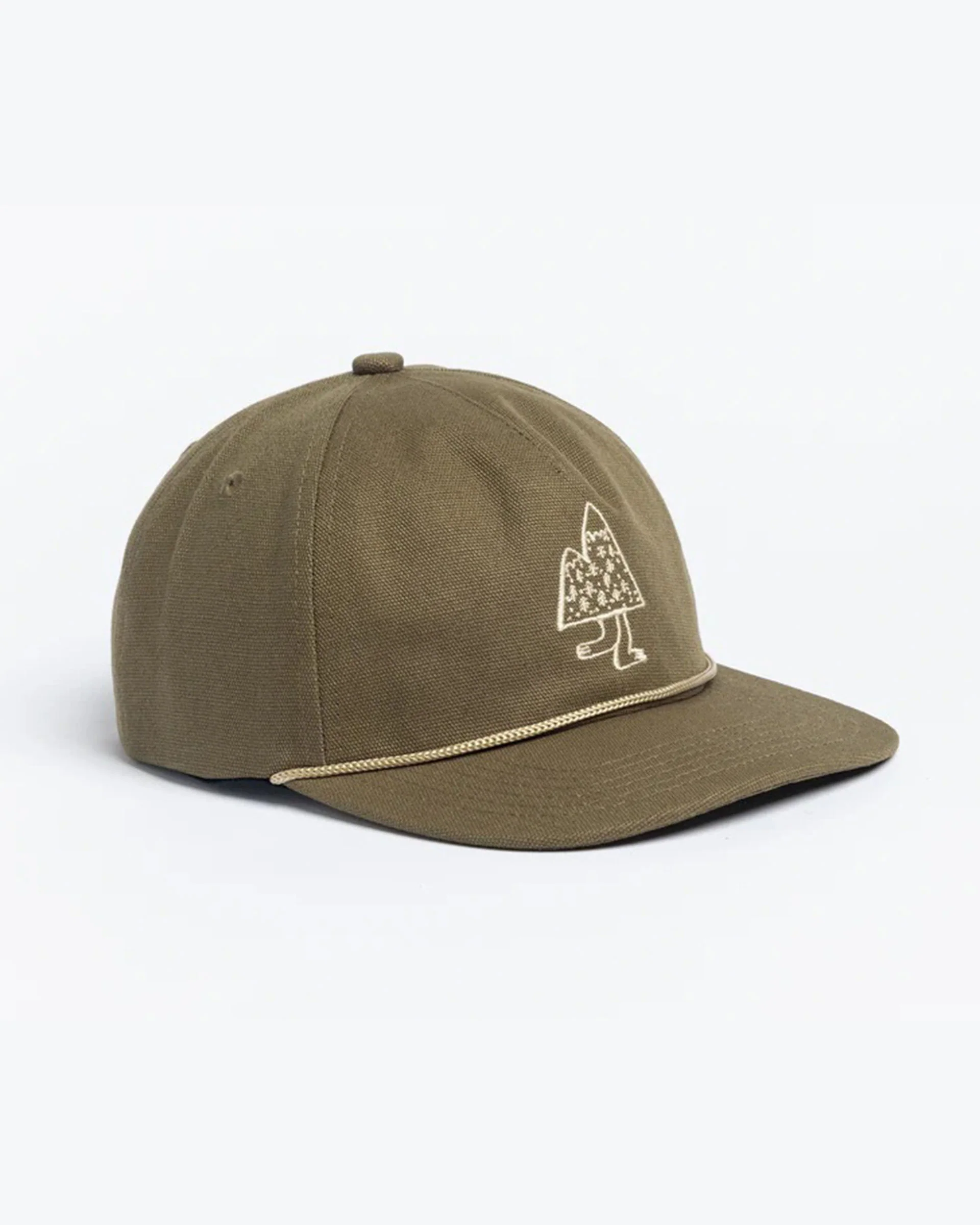 Canvas 5 Panel Snapback Hat - Olive