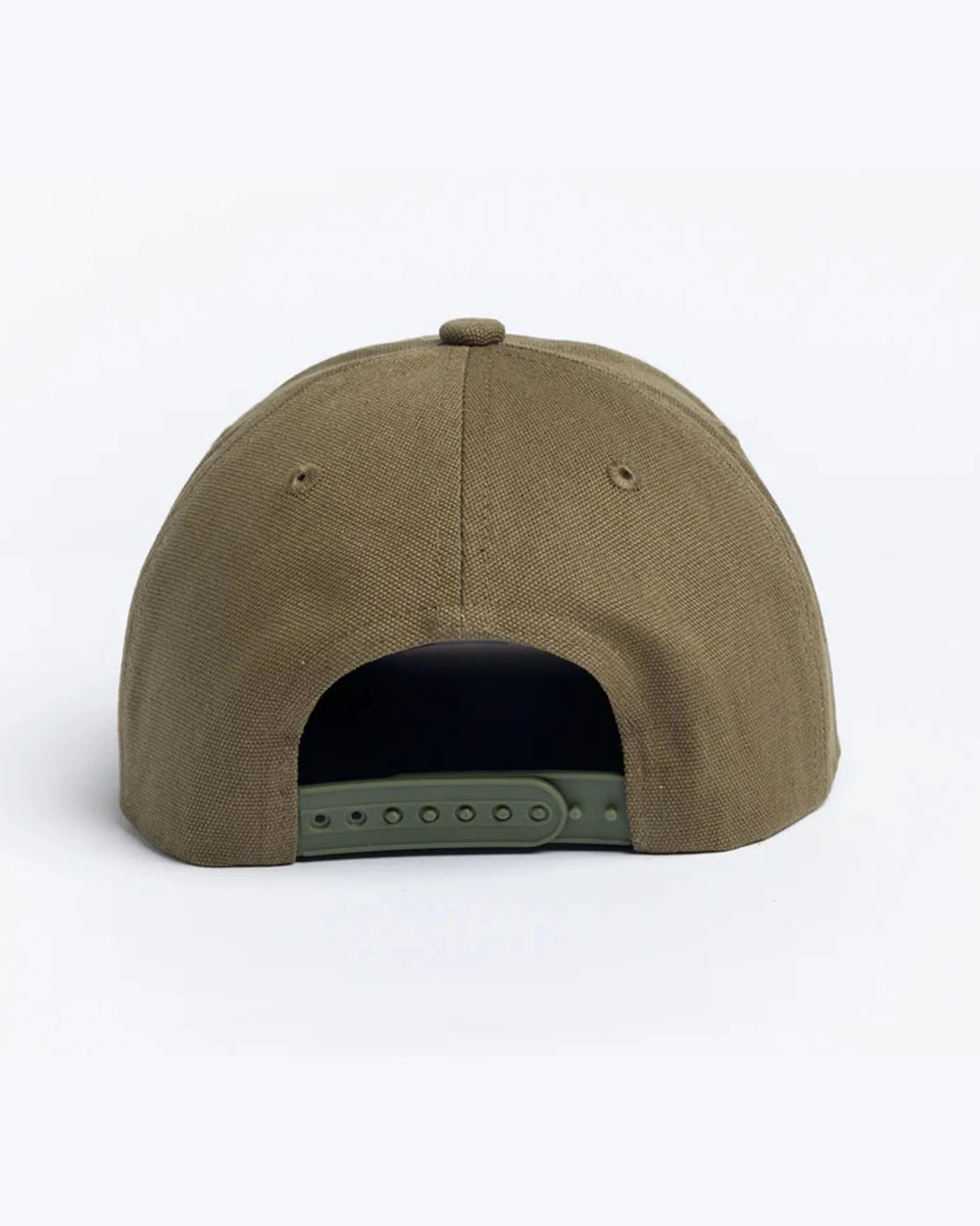 Canvas 5 Panel Snapback Hat - Olive - Image 2