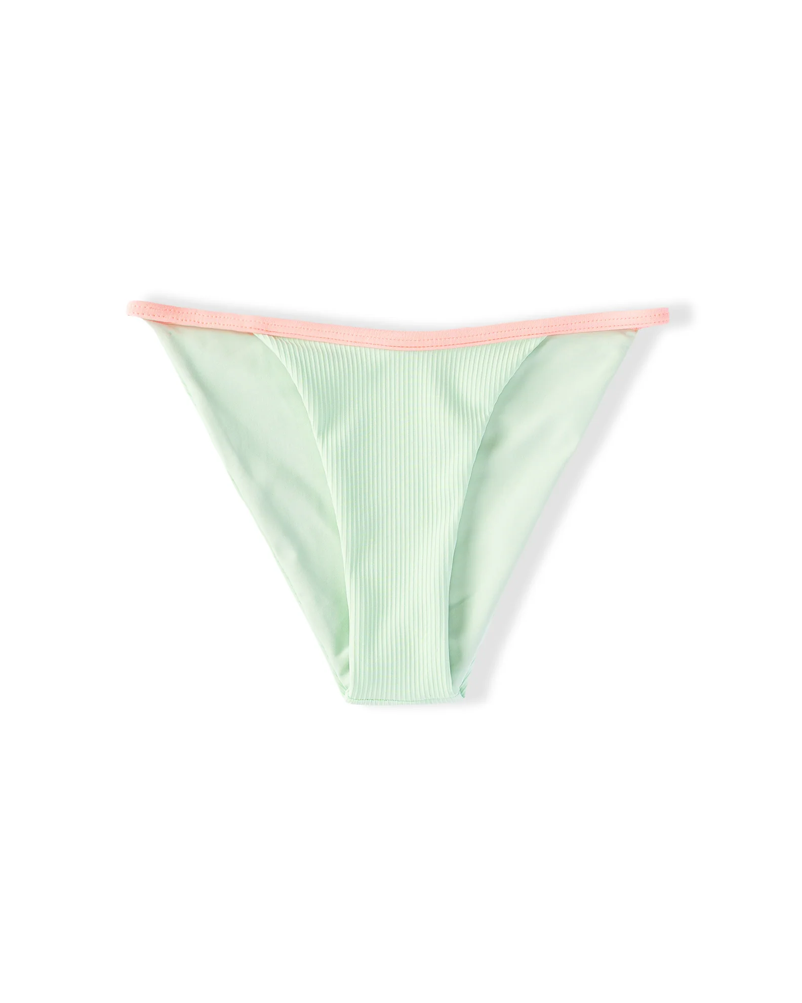 Capri Ribbed Swim Bottom - Mint/Soft Coral - Image 4