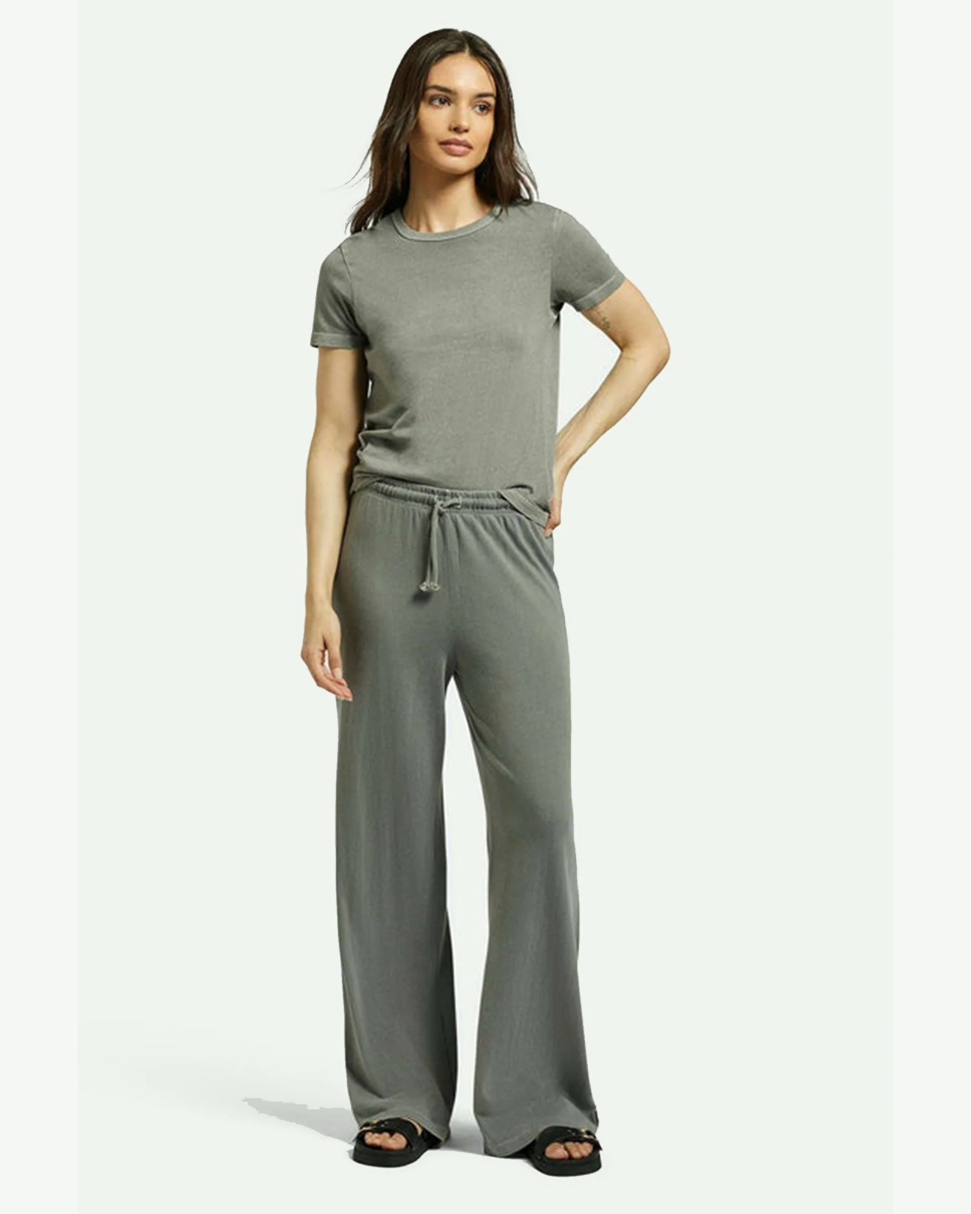 Carefree Organic Garment Dye Lounge Pant - Washed Black