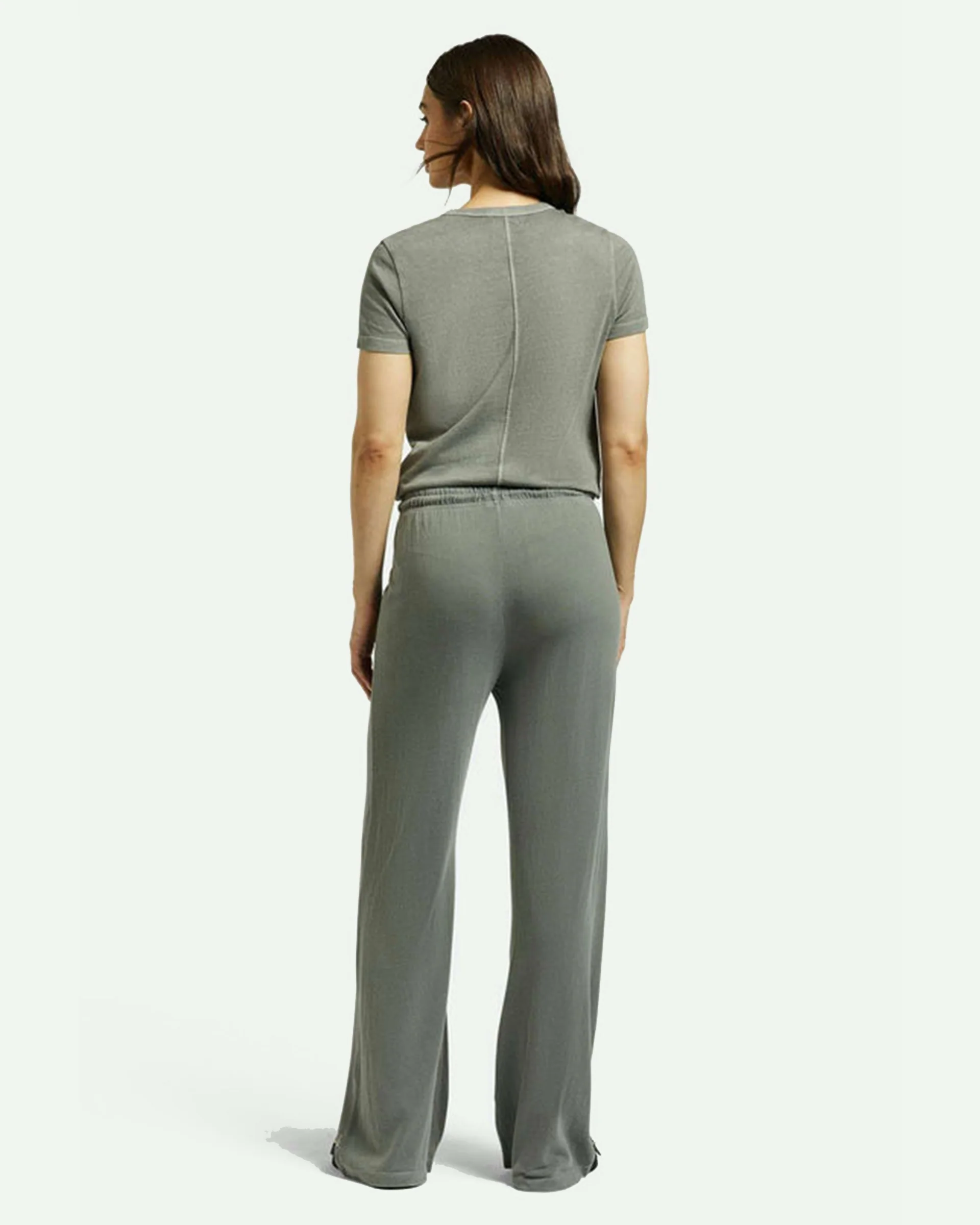 Carefree Organic Garment Dye Lounge Pant - Washed Black - Image 3