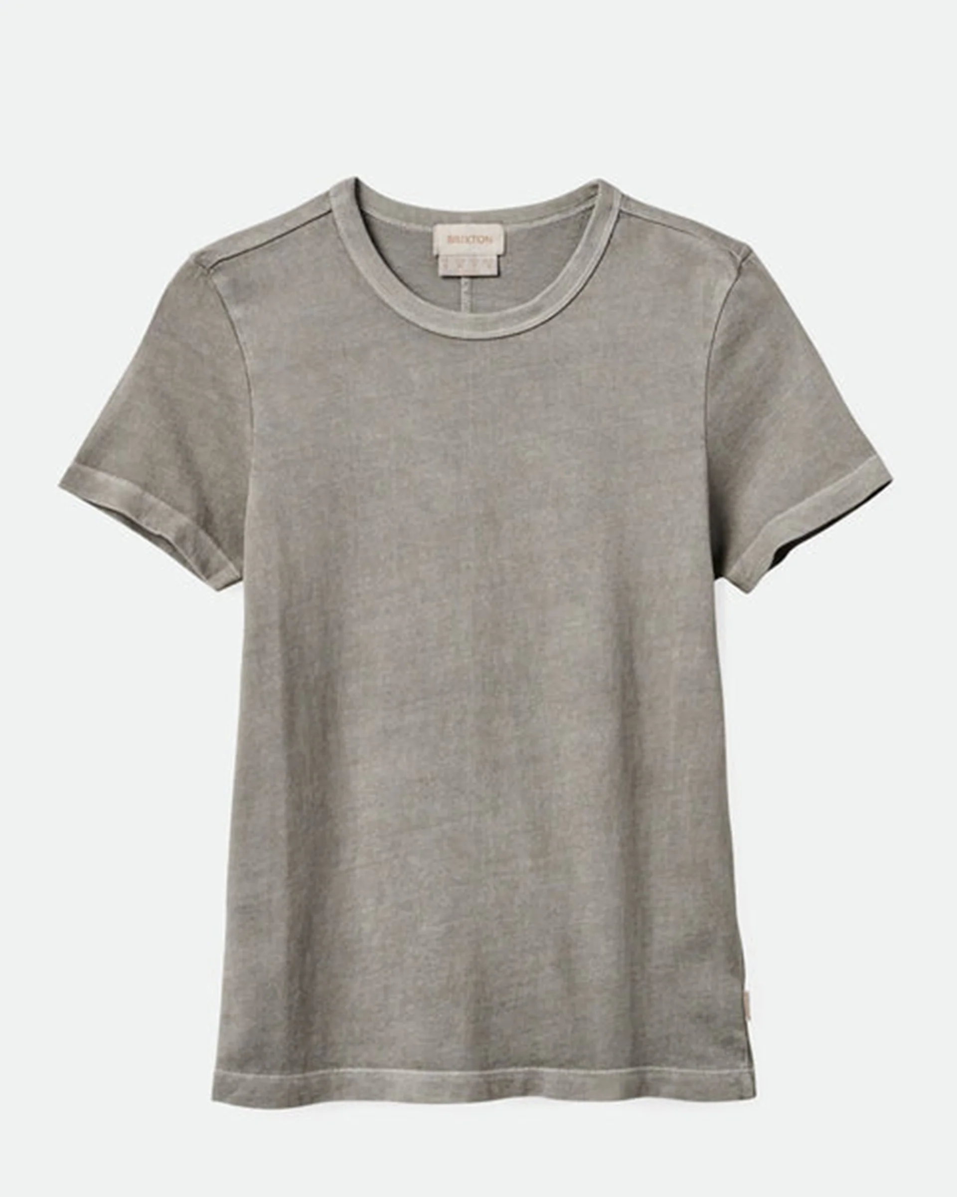 Carefree Organic Garment Dye Slim Crew T-Shirt - Washed Black - Image 3