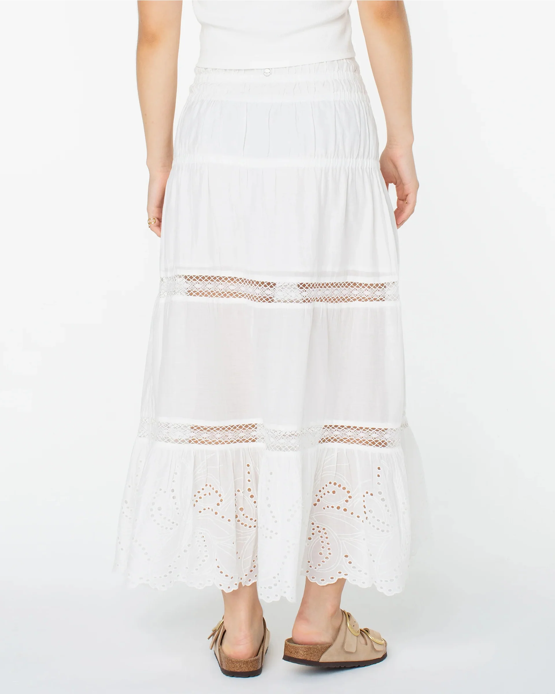 Castaway Maxi Skirt - Snow White Solid - Image 2