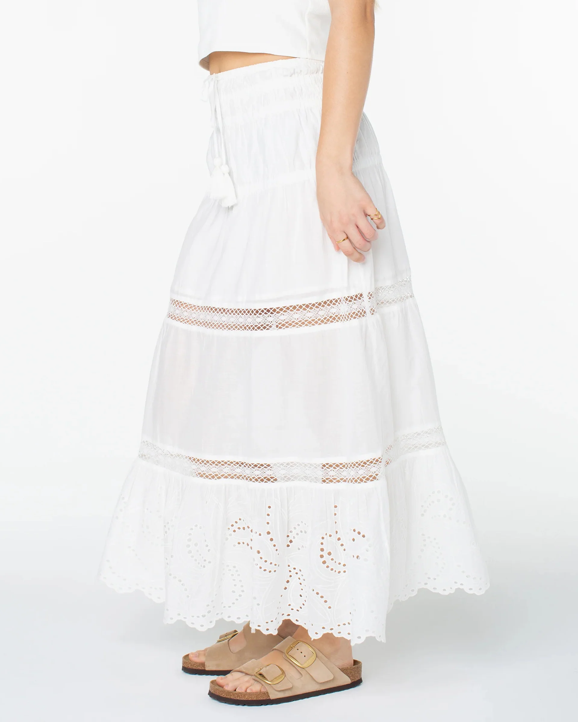 Castaway Maxi Skirt - Snow White Solid - Image 3