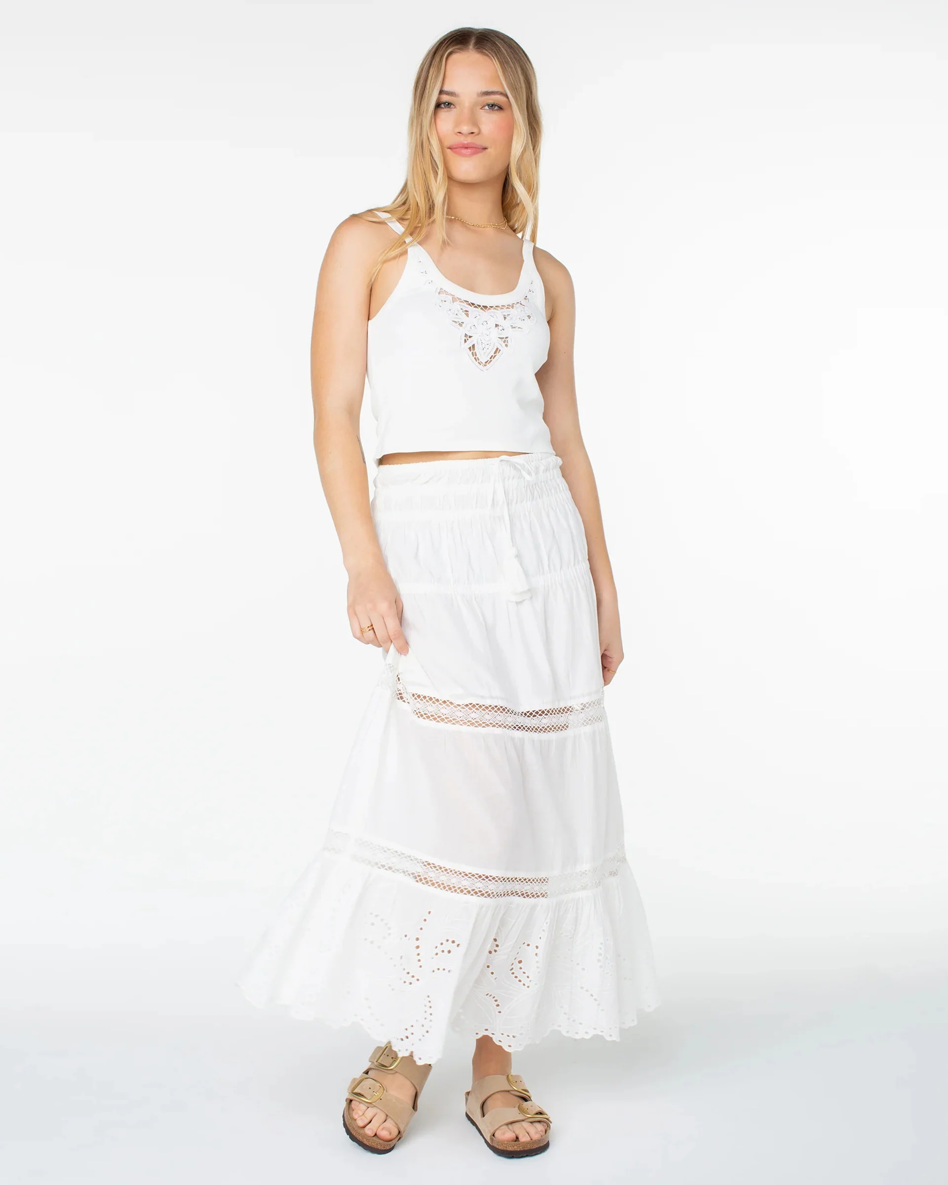 Castaway Maxi Skirt - Snow White Solid - Image 6