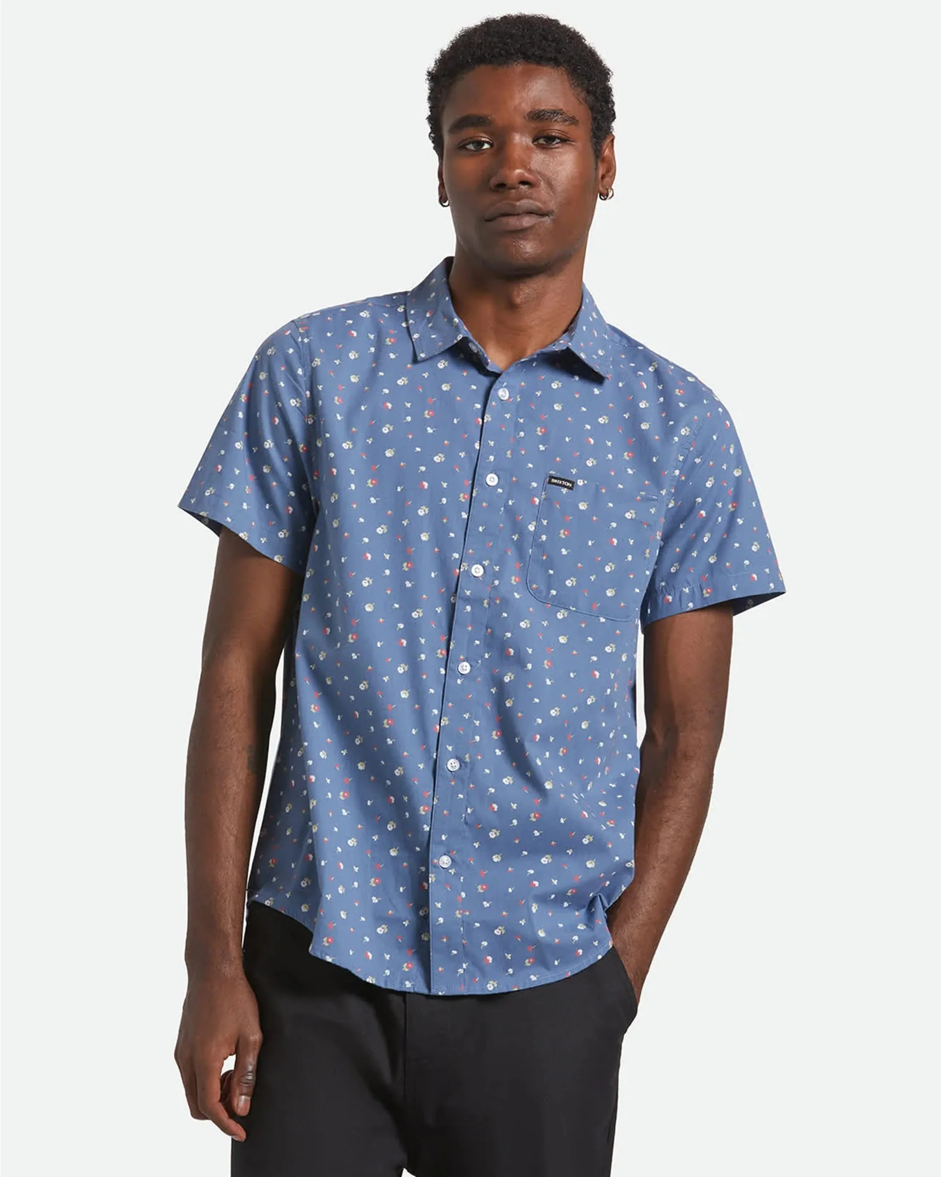 Charter Print S/S Shirt - Bering Sea/Micro Floral - Image 2