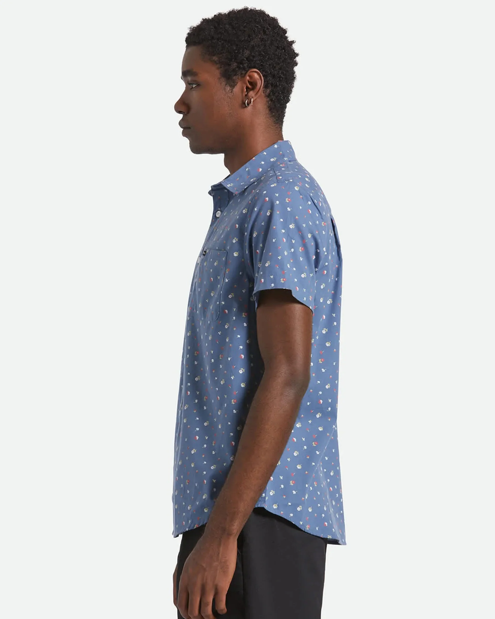 Charter Print S/S Shirt - Bering Sea/Micro Floral - Image 3