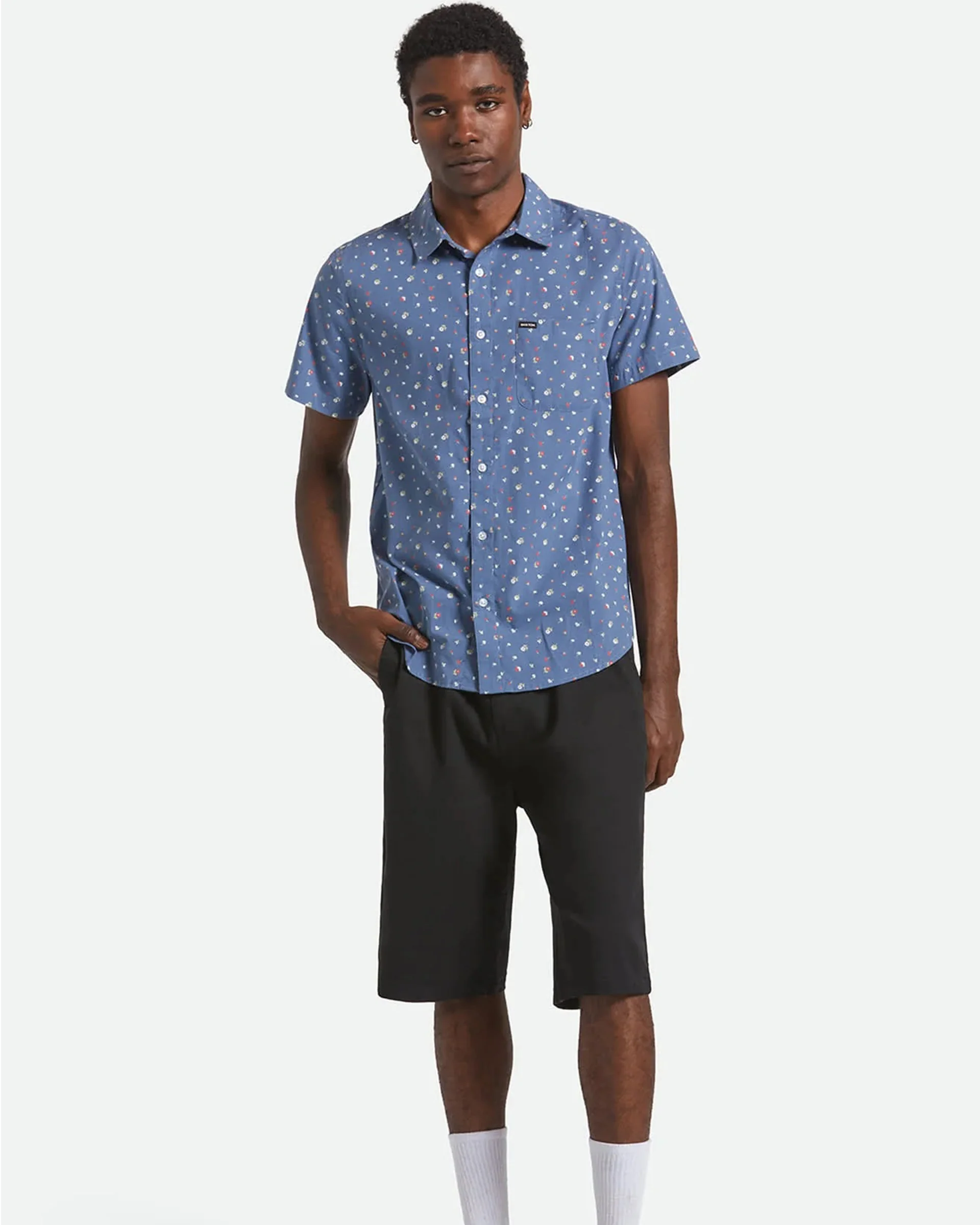 Charter Print S/S Shirt - Bering Sea/Micro Floral - Image 5