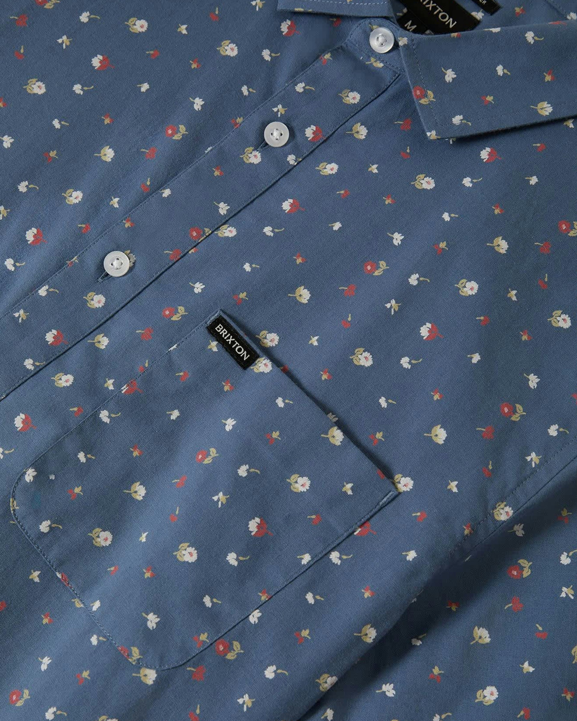 Charter Print S/S Shirt - Bering Sea/Micro Floral - Image 7