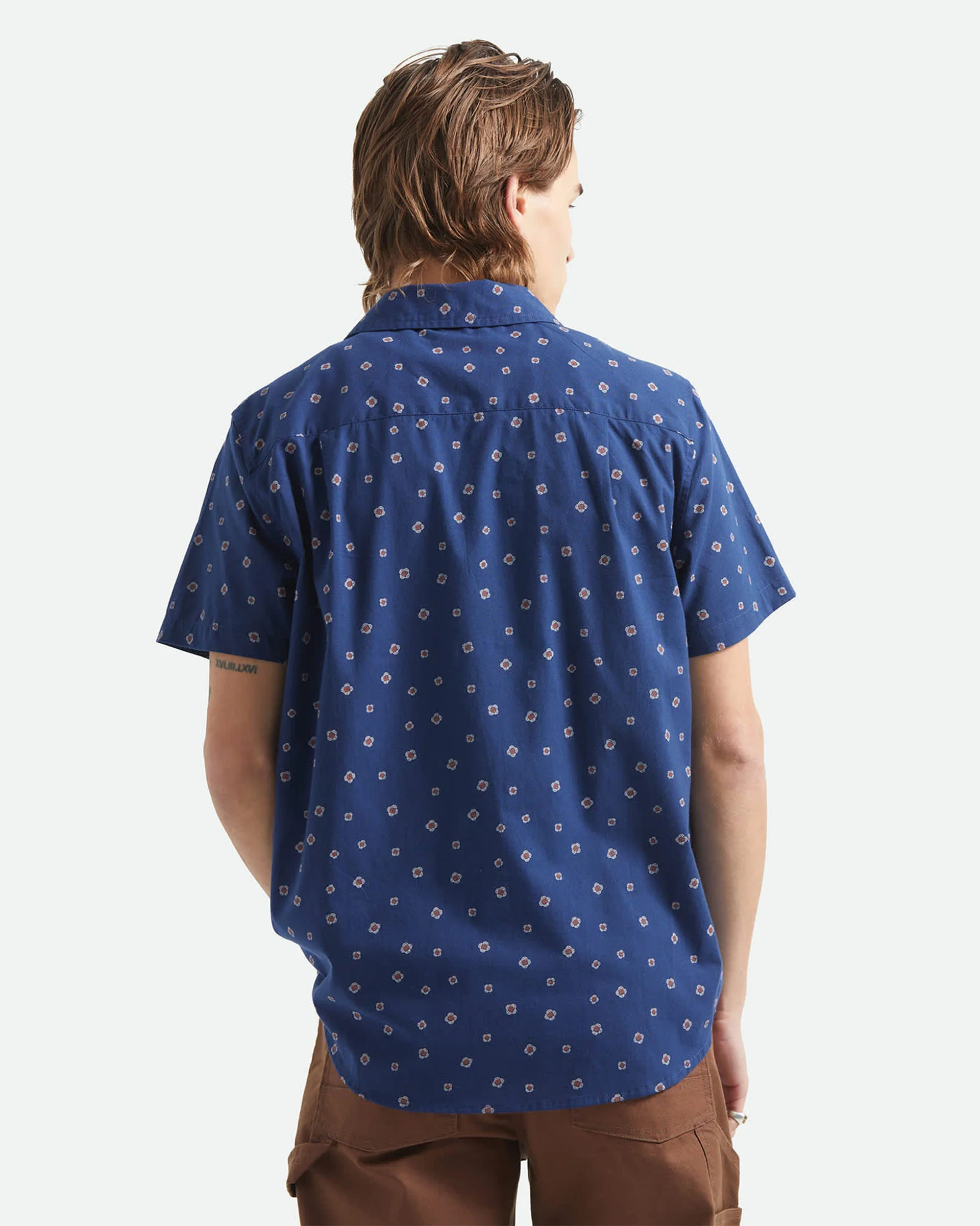 Charter Print S/S Shirt - Midnight Blue Geo - Image 4
