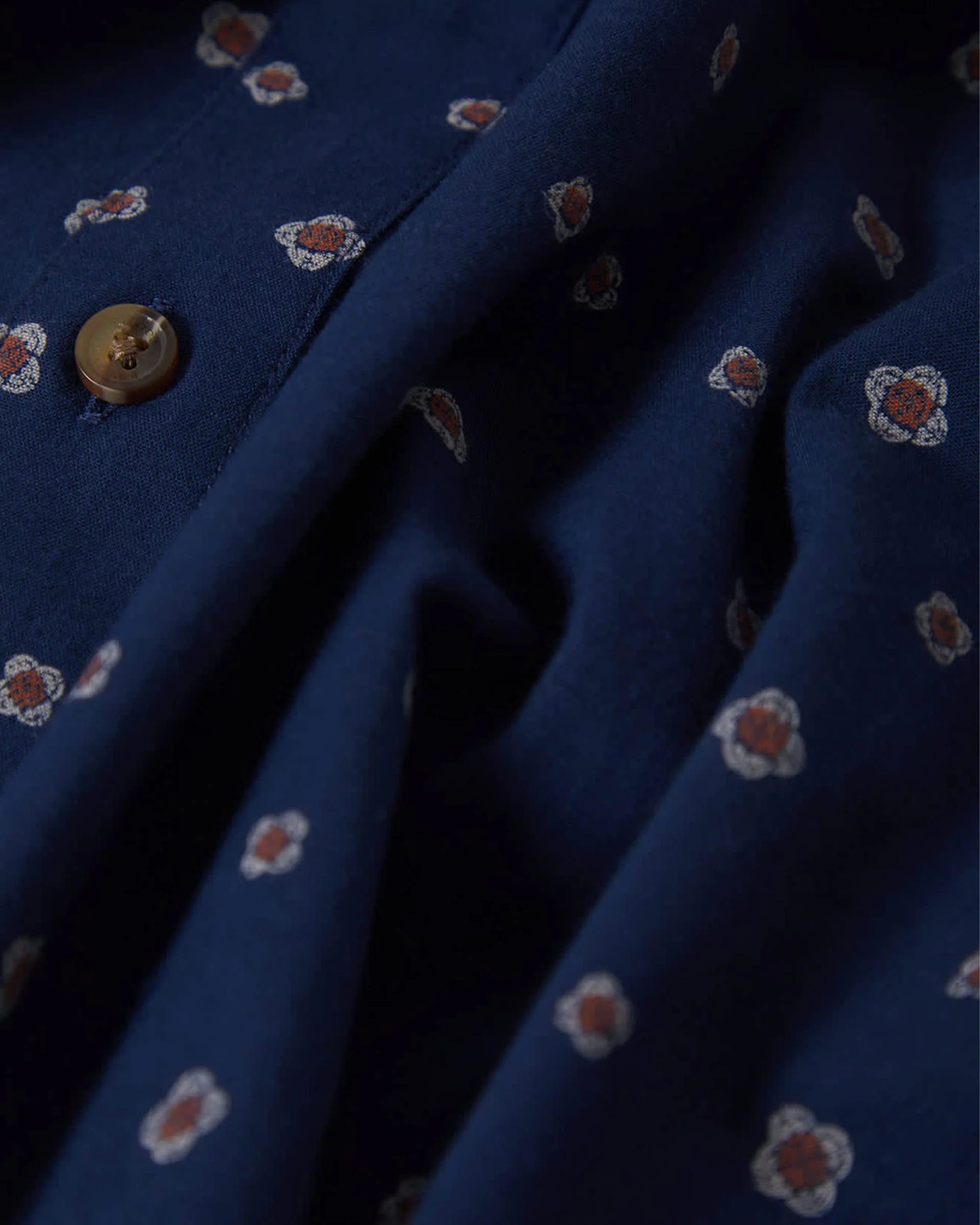 Charter Print S/S Shirt - Midnight Blue Geo - Image 6