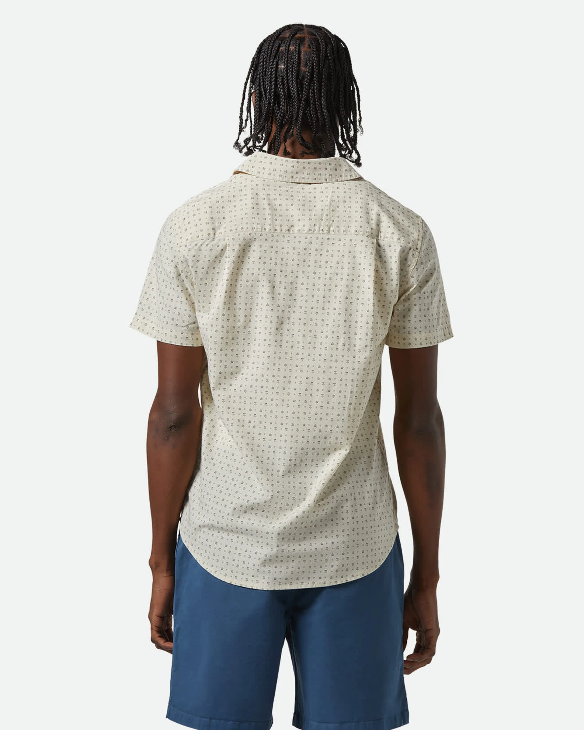 Charter Print S/S Shirt - Off White / Micro Floral - Image 4