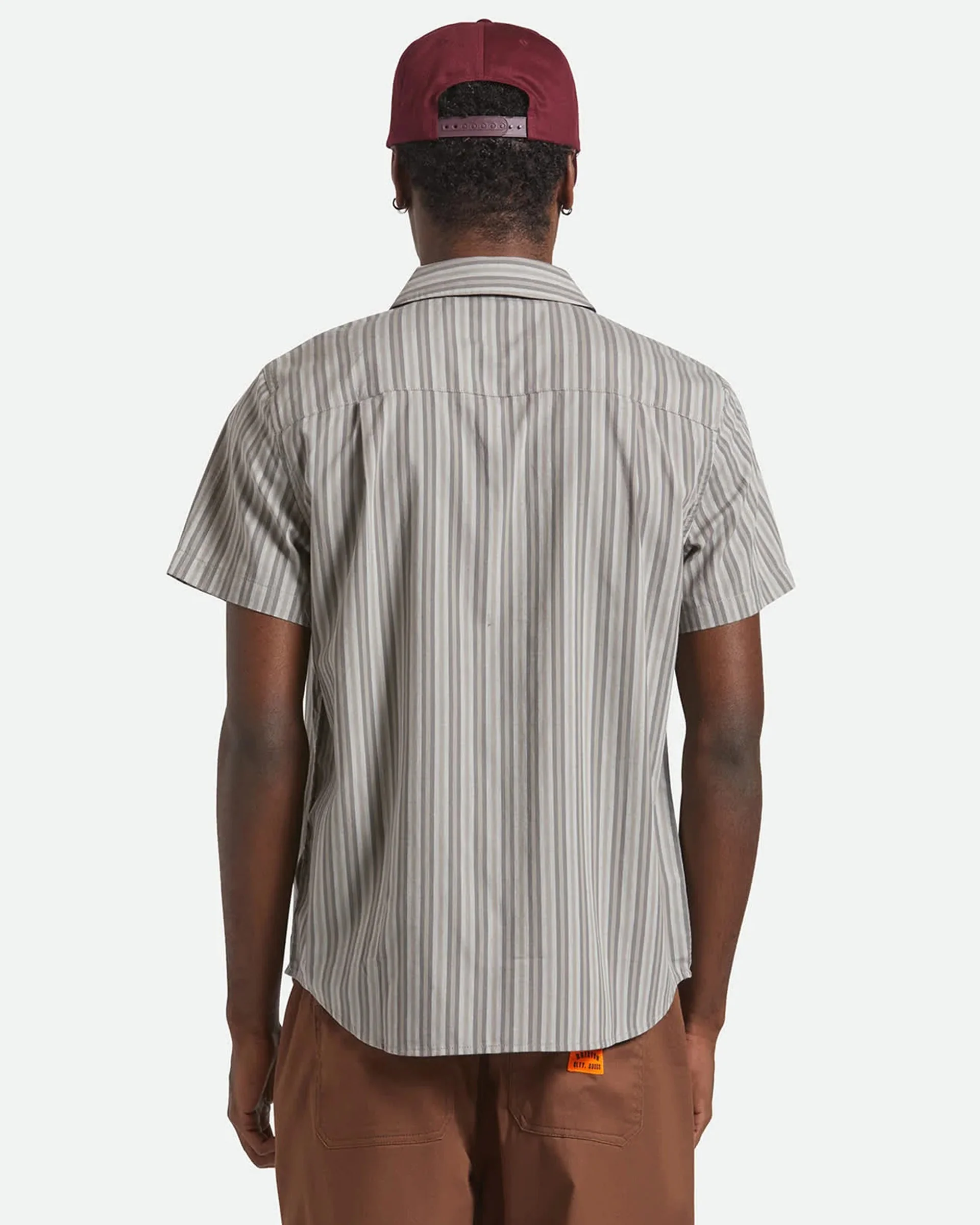 Charter Stripe S/S Shirt - Charcoal/Grey - Image 4