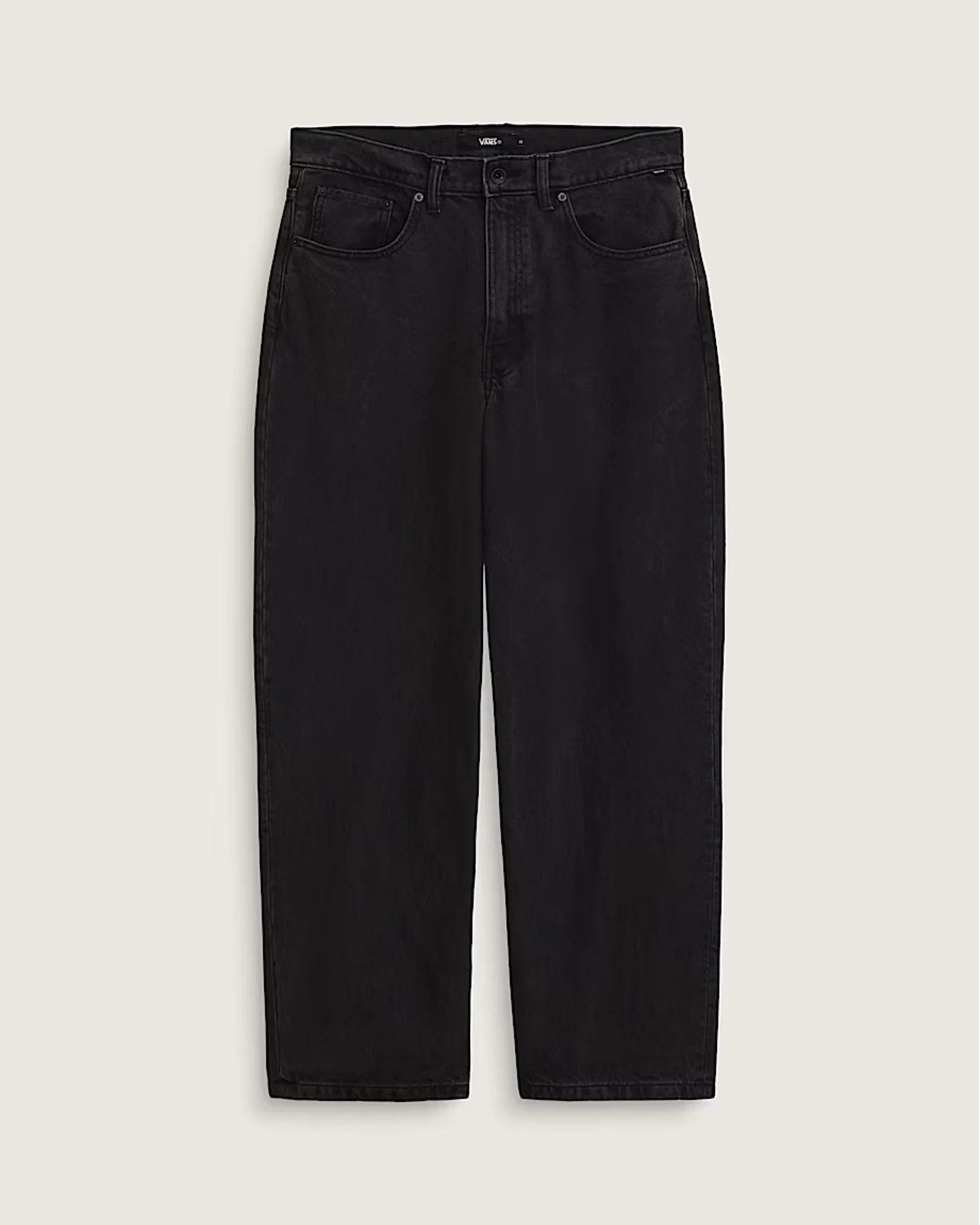 Check-5 Baggy Denim Pants - Black - Image 3