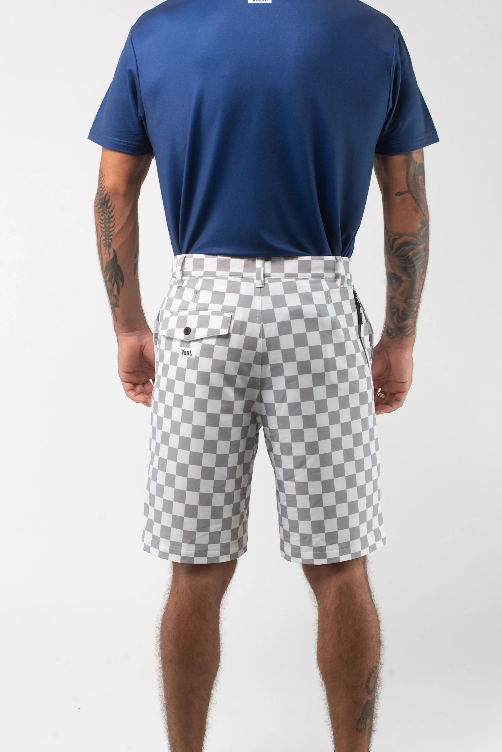 Check Check Hybrid Short - Heather Grey - Image 4