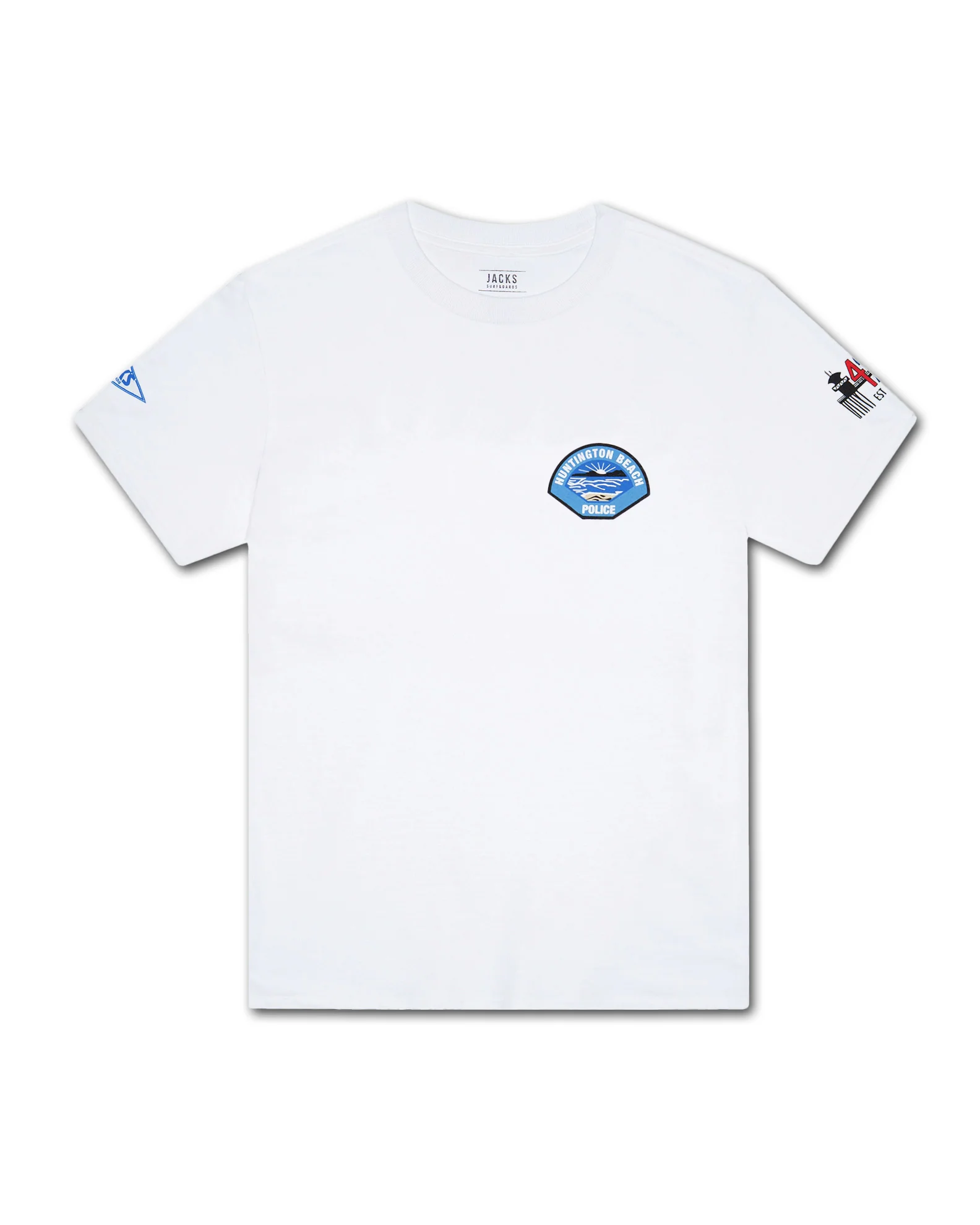 HBPD Checkered Patrol S/S Tee - White - Image 2