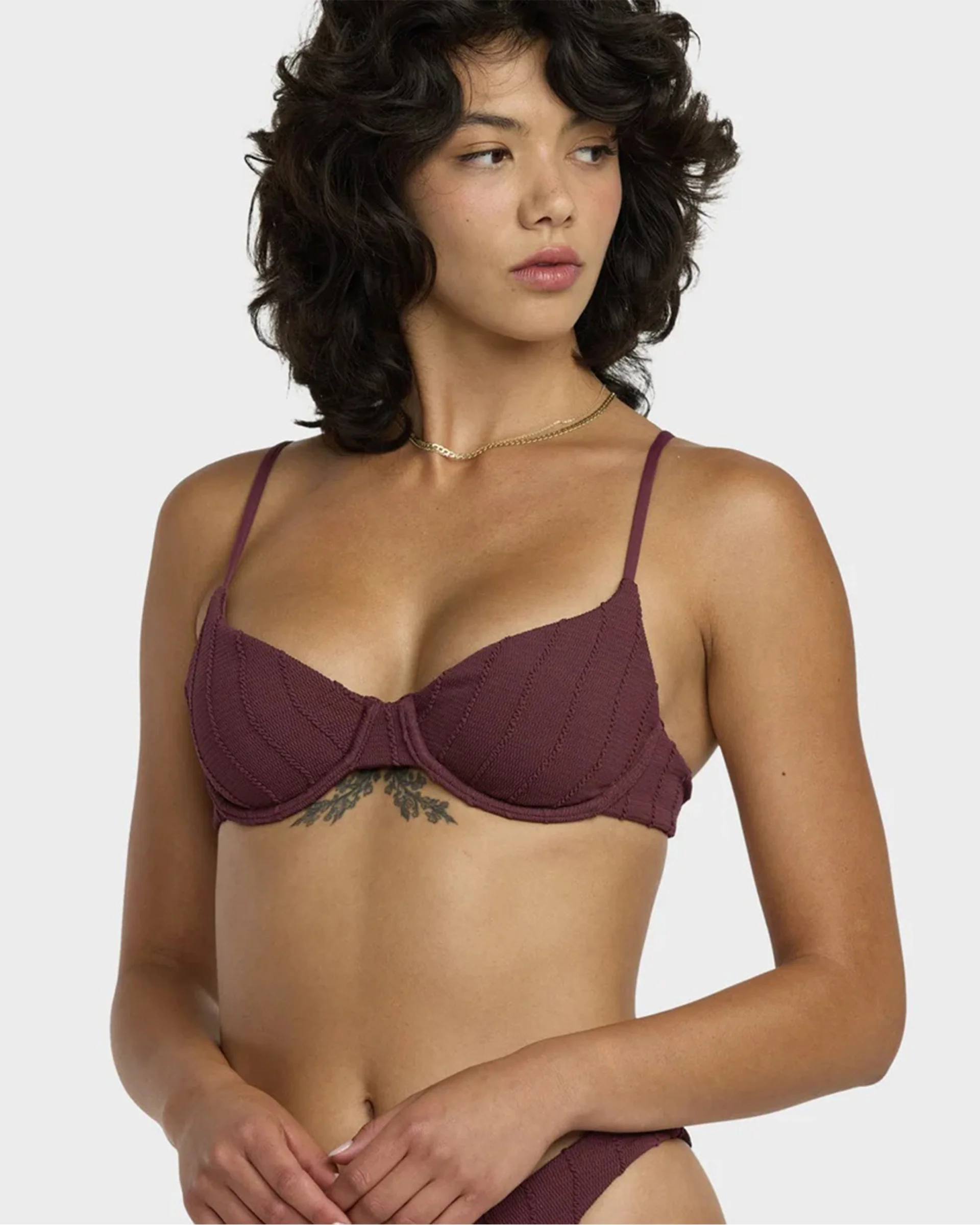 Chevy Grooves 90's Underwire Bikini Top - Redwood - Image 3