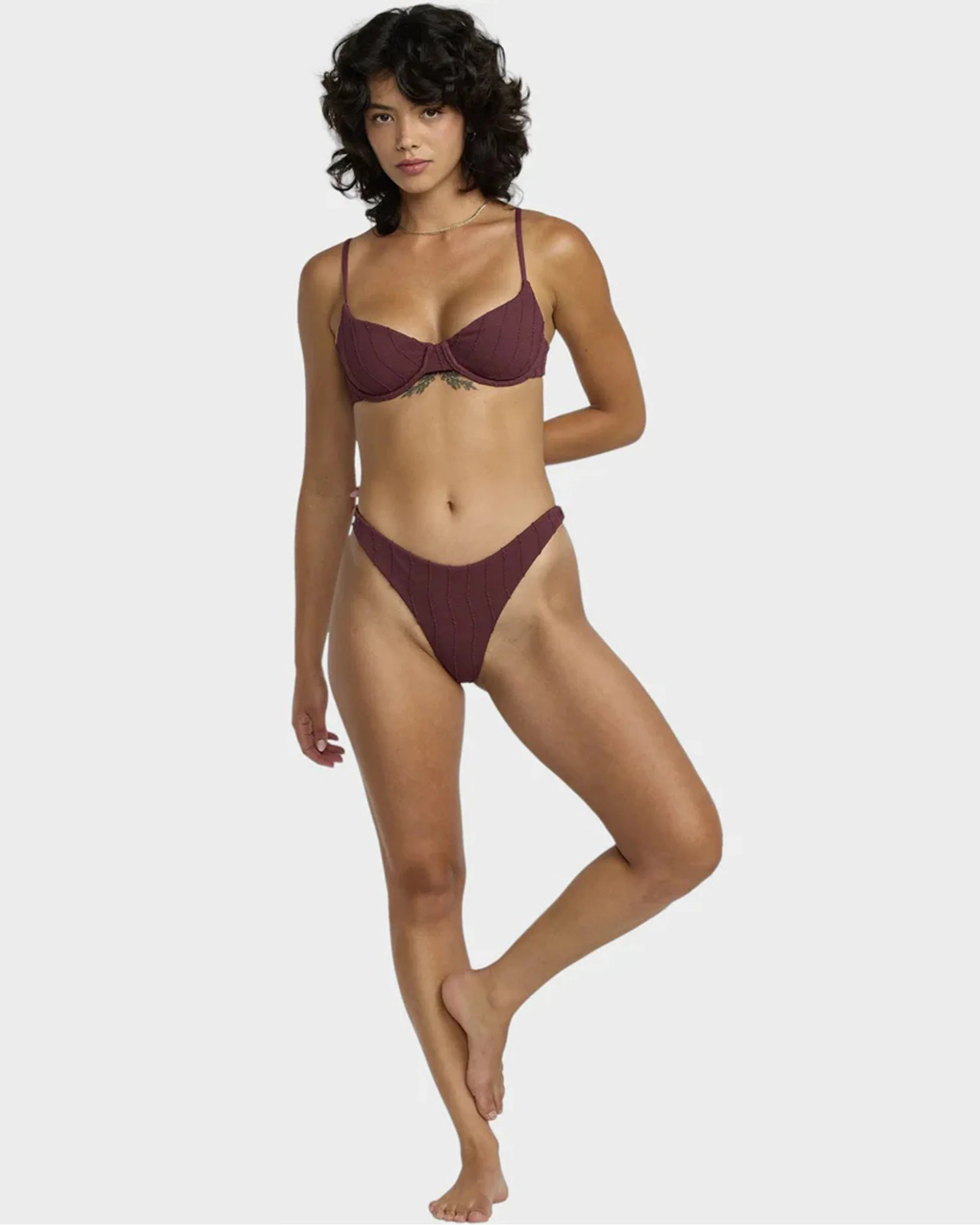 Chevy Grooves 90's Underwire Bikini Top - Redwood - Image 5